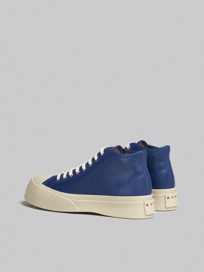 Marni BLUE NAPPA LEATHER PABLO HIGH-TOP SNEAKER outlook