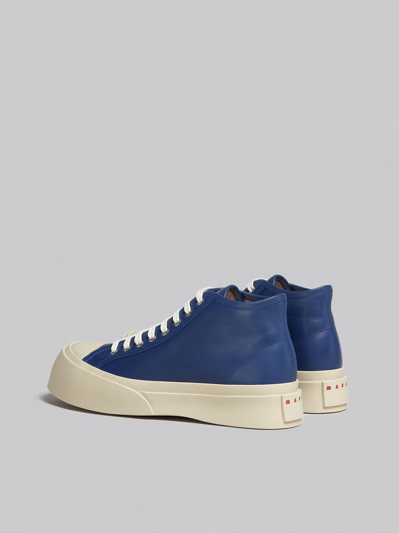 Marni BLUE NAPPA LEATHER PABLO HIGH-TOP SNEAKER outlook