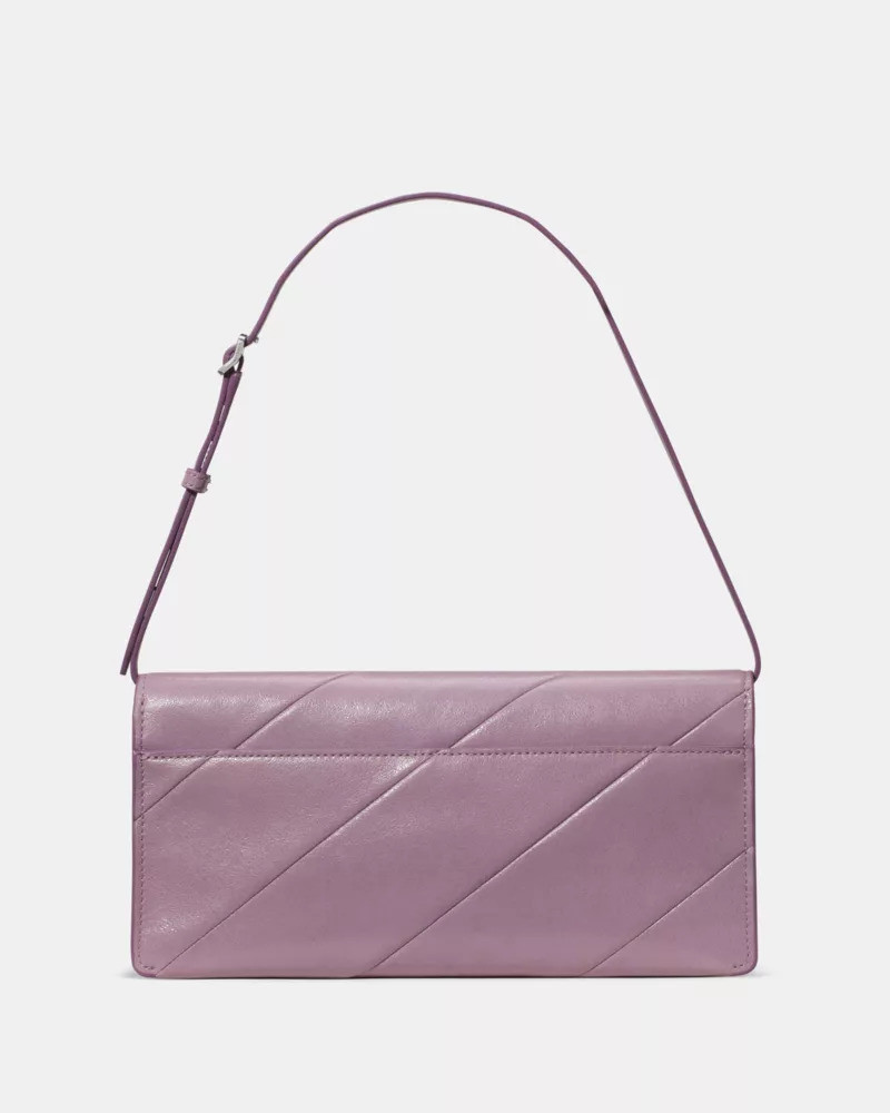 Deco Glazed Leather Soft Shoulder Bag 6