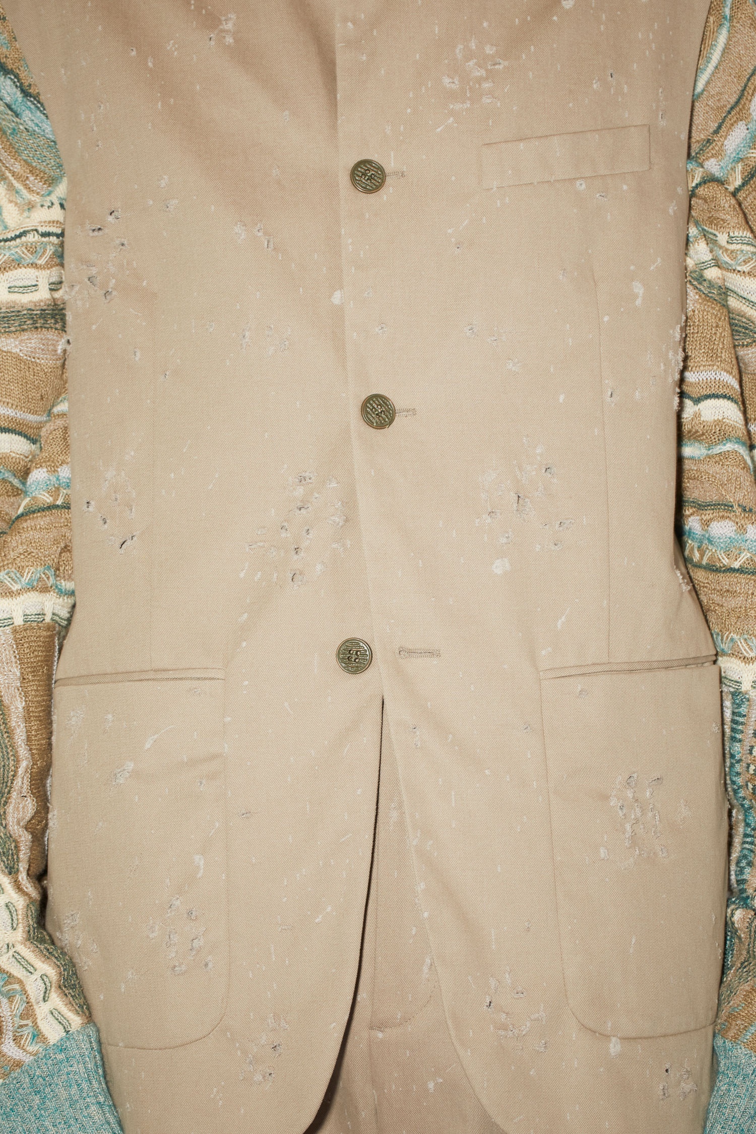 Distressed jacket - Mushroom beige - 6