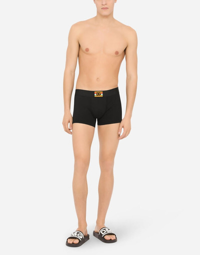 Dolce & Gabbana Two-way-stretch jersey boxers with DG patch outlook