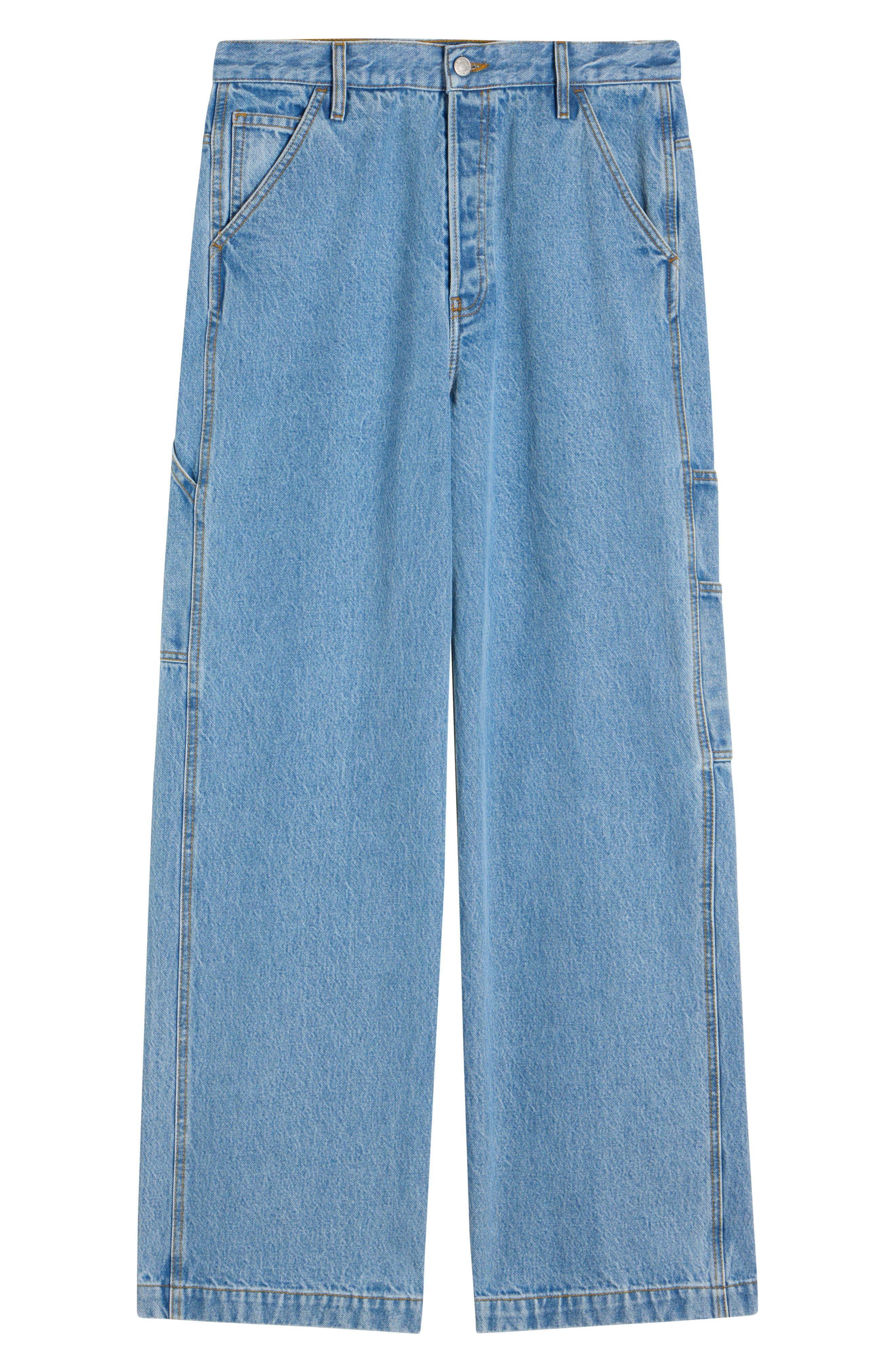 Dries Van Noten Pickerby Carpenter Jeans in Light Blue at Nordstrom - 6