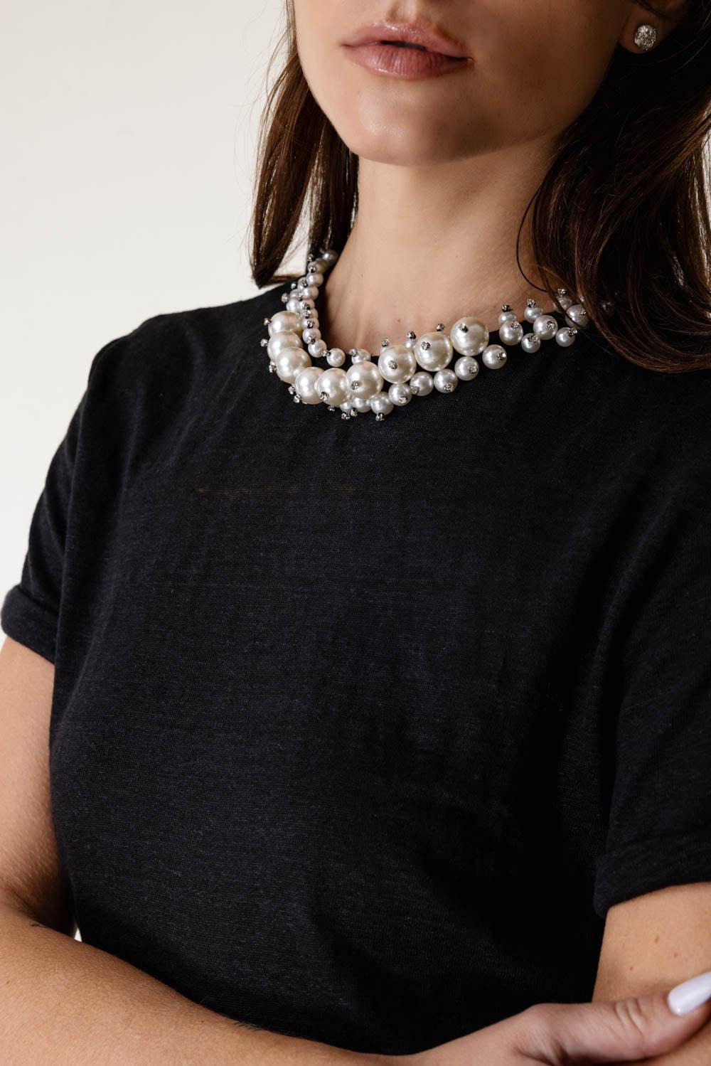 Crush Embellished Tee - Black - 3