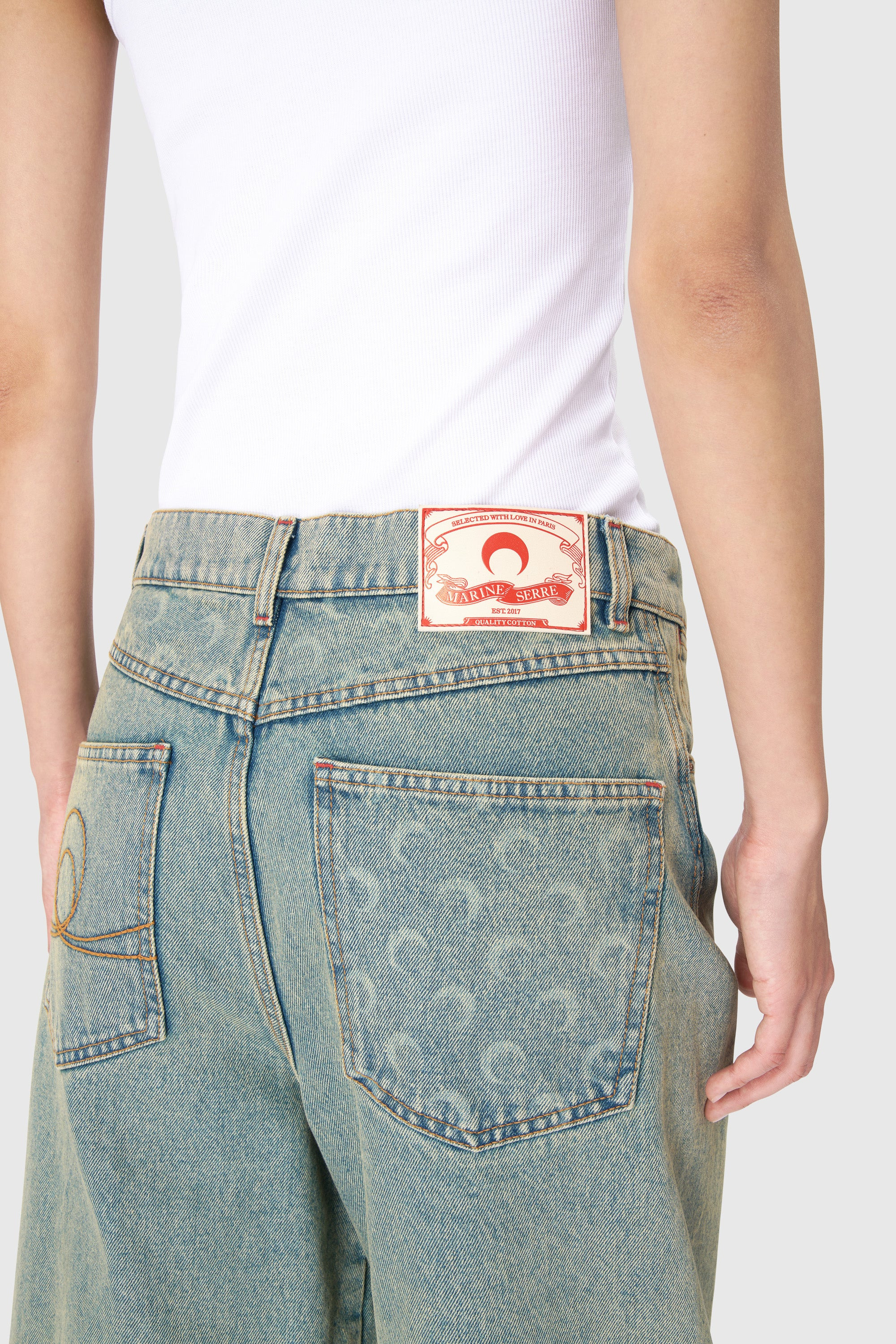 Moon Laser Denim Bermudas - 3