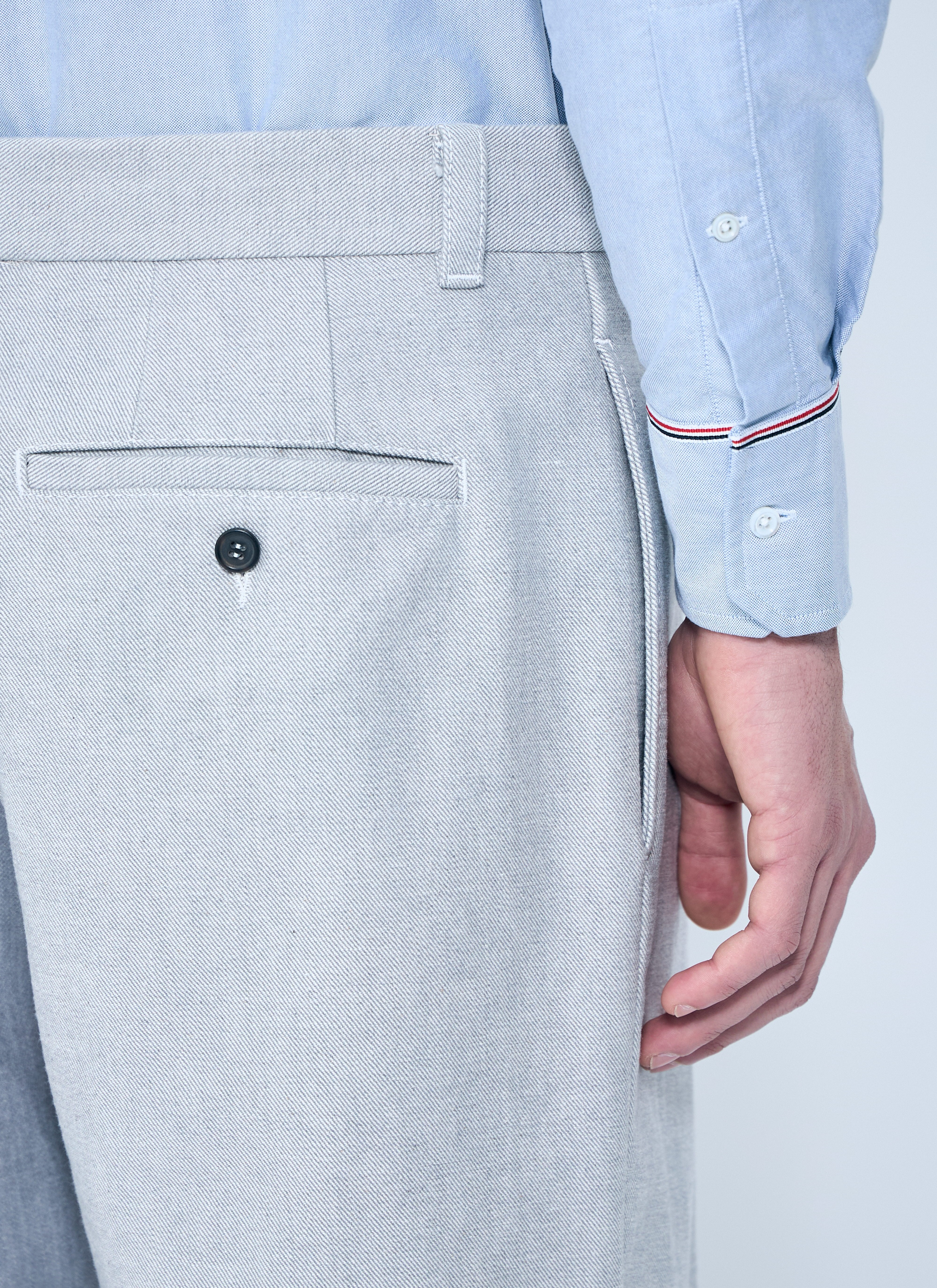 Thom Browne Men Constrast Tailored Pants - 6