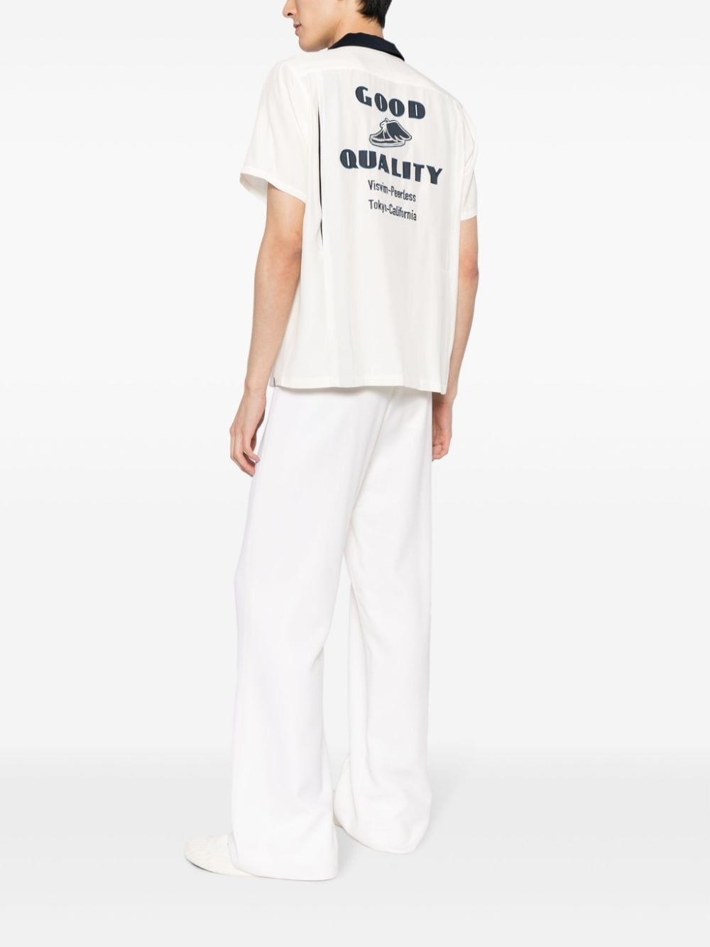 Hacking short-sleeve silk shirt - 2