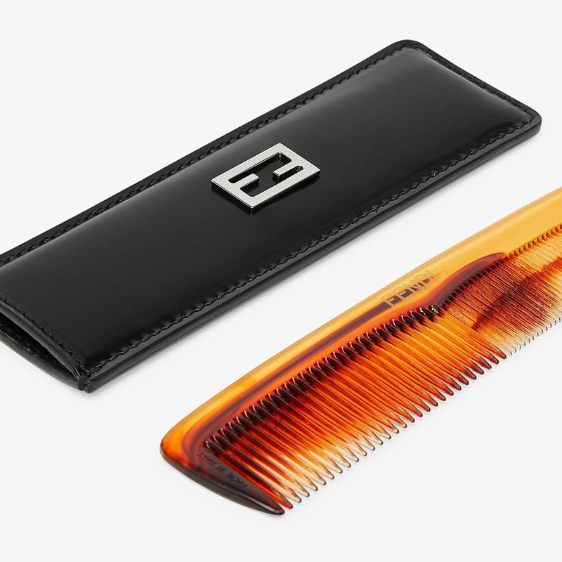 Black leather comb holder 3