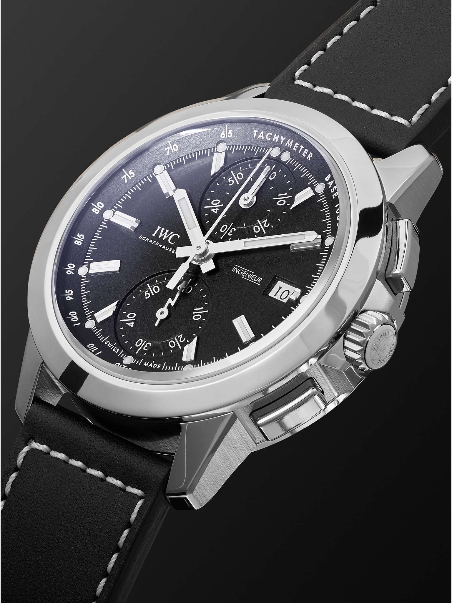 Ingenieur Sport Automatic Chronograph 44mm Titanium and Leather Watch, Ref. No. IW380901 - 4