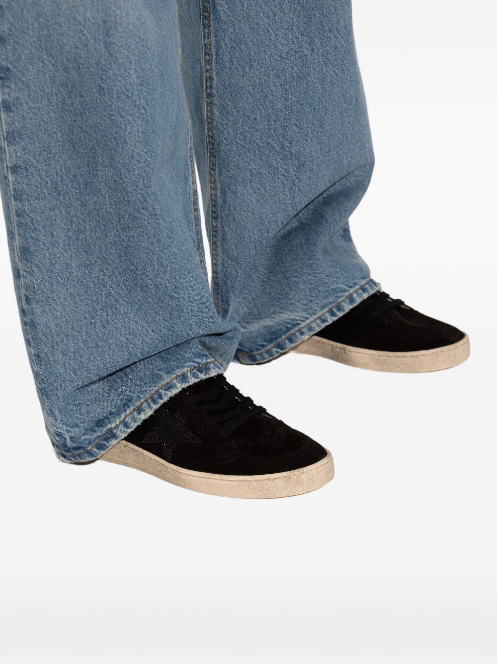 suede logo-detail sneakers - 5