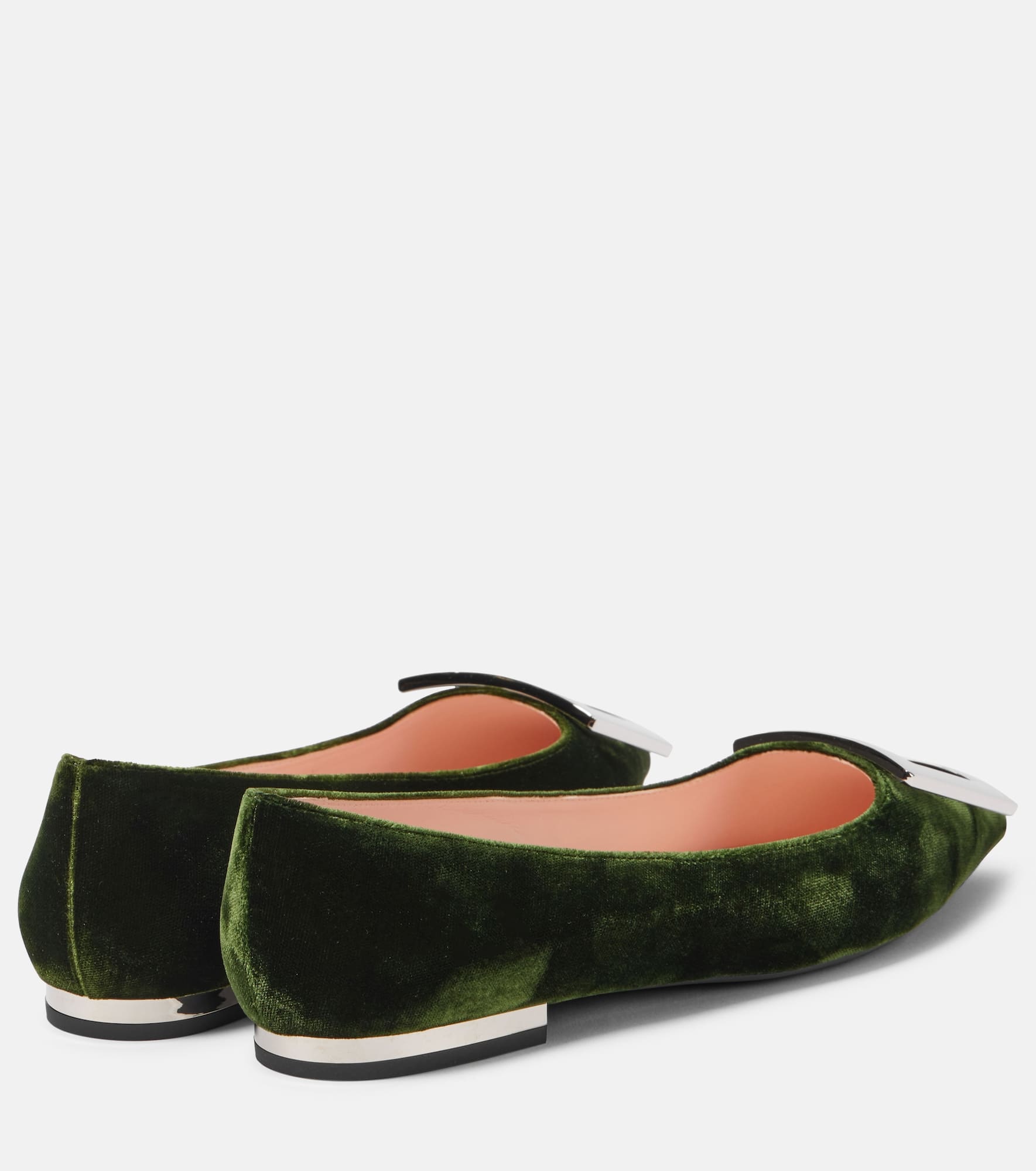 Faux fur-trimmed ballet flats - 2