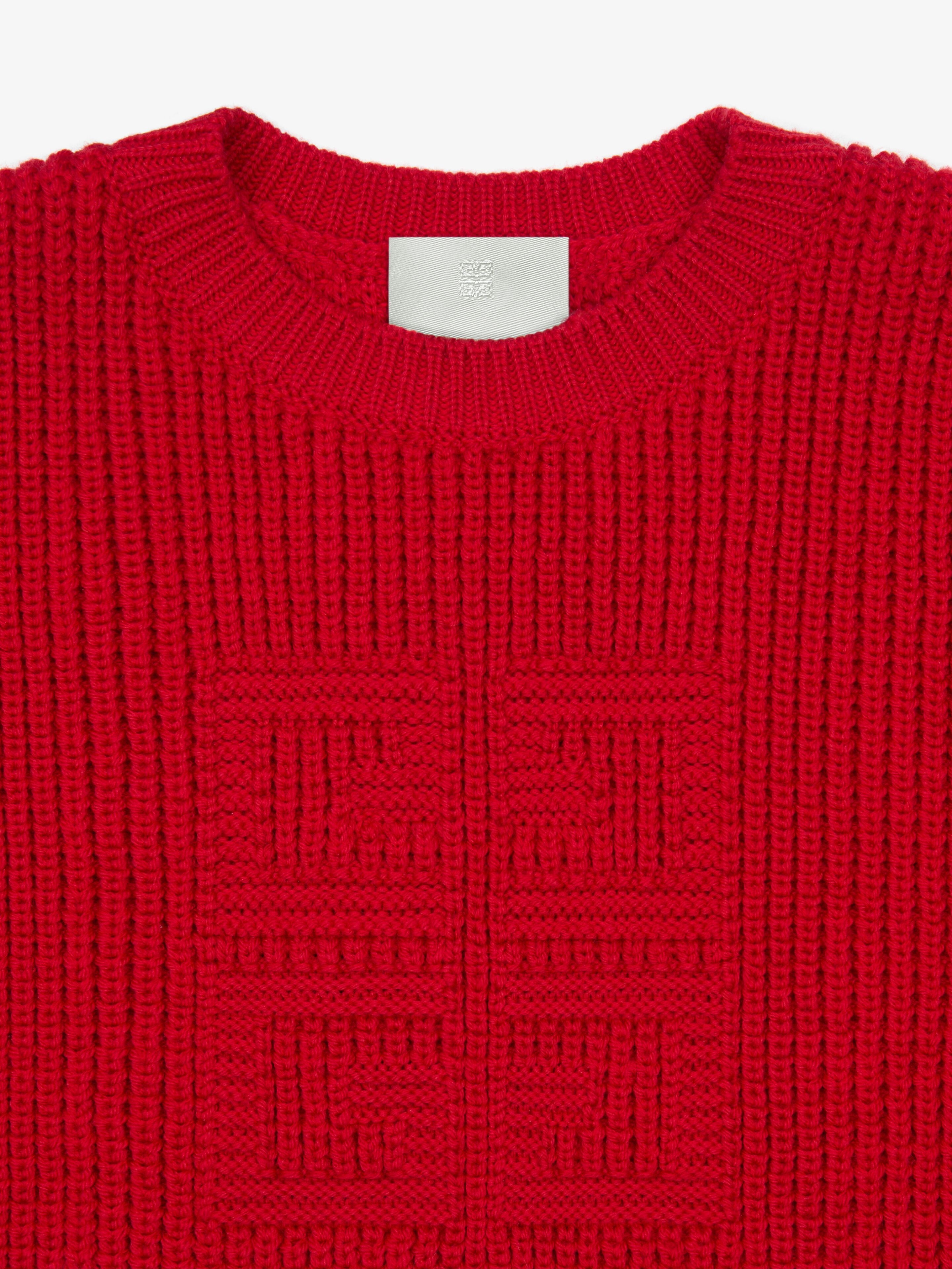 CROPPED 4G SWEATER IN WAFFLE WOOL - 5
