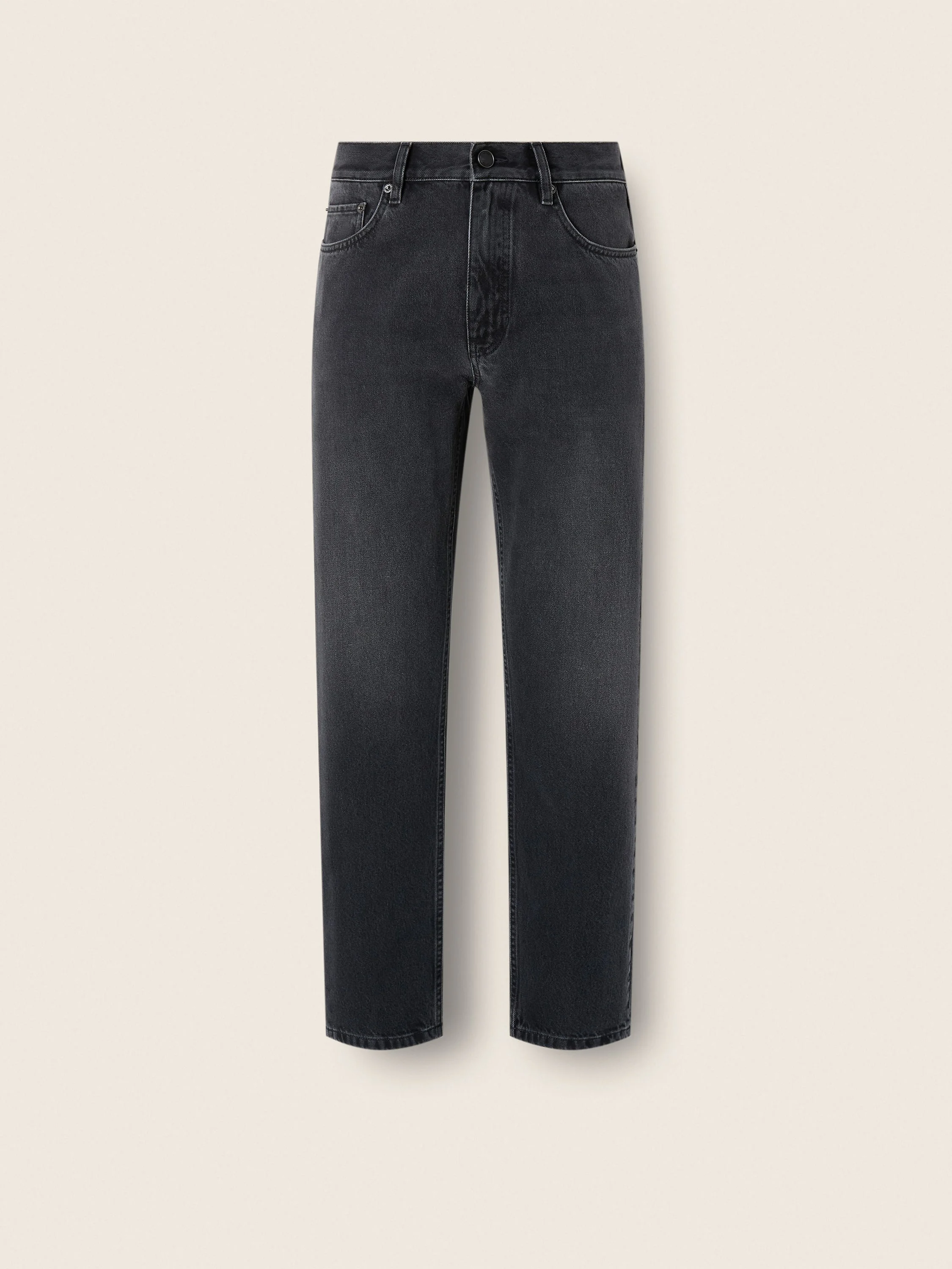 DARK GREY COTTON ROCCIA JEANS - 1