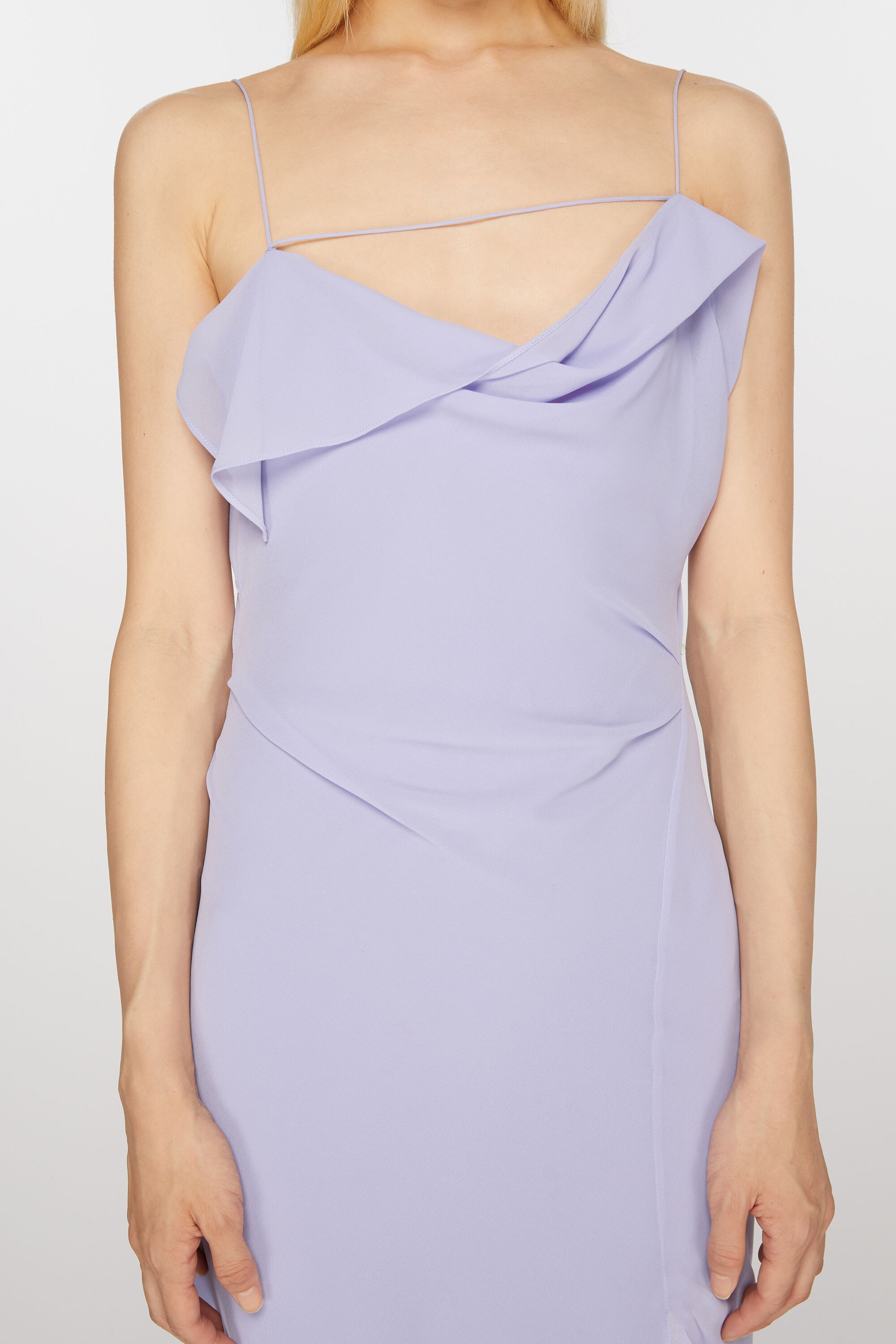 Ruffle strap dress - Lilac purple - 5