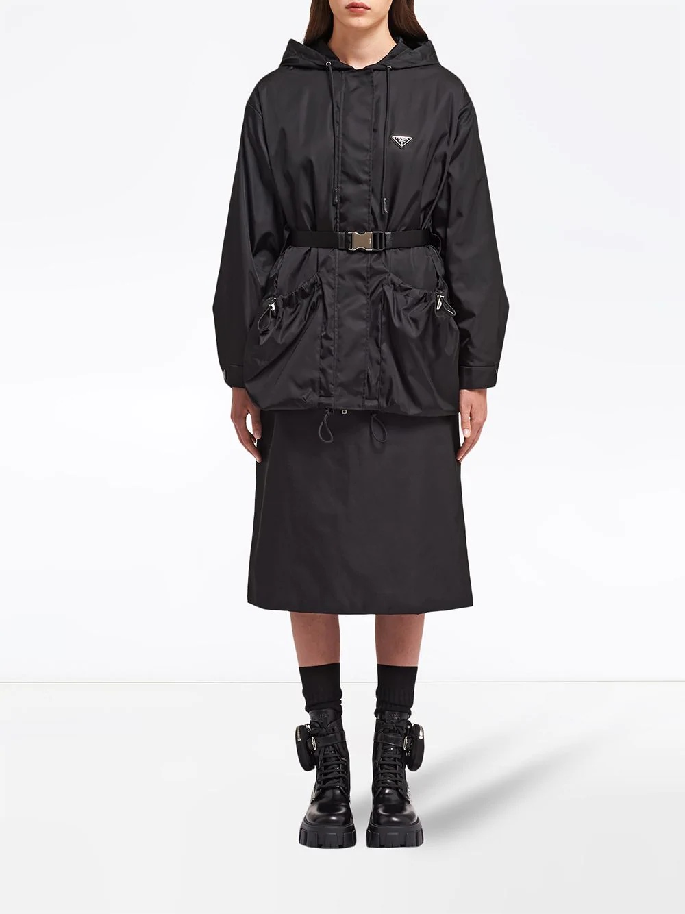 buckle-detail raincoat - 2