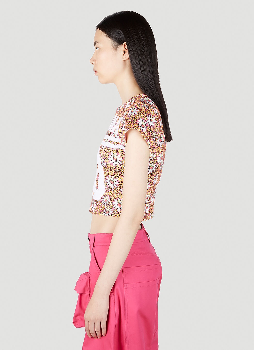 Logo Print Floral T-Shirt - 3