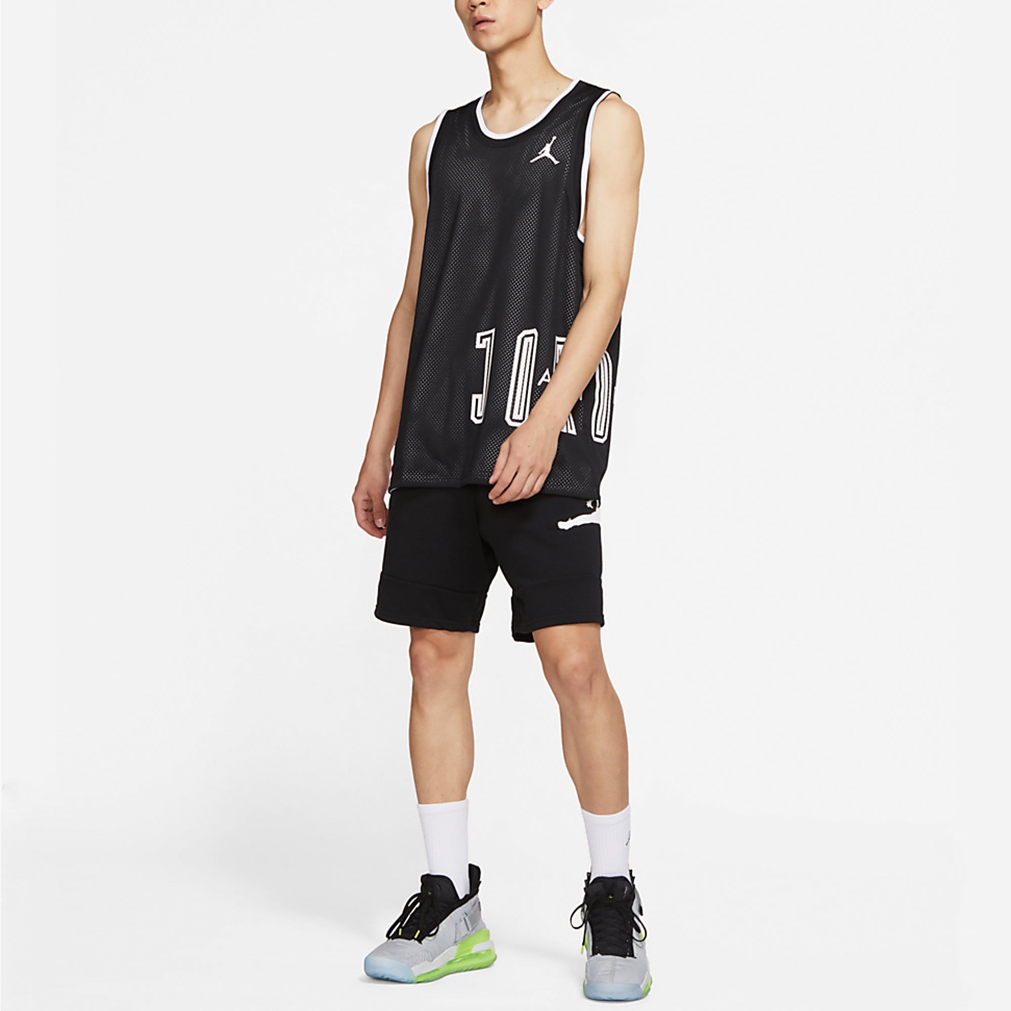 Men's Air Jordan Sport Dna Logo Printing Reversible Breathable Basketball Sports Black Vest DA7235-0 - 6