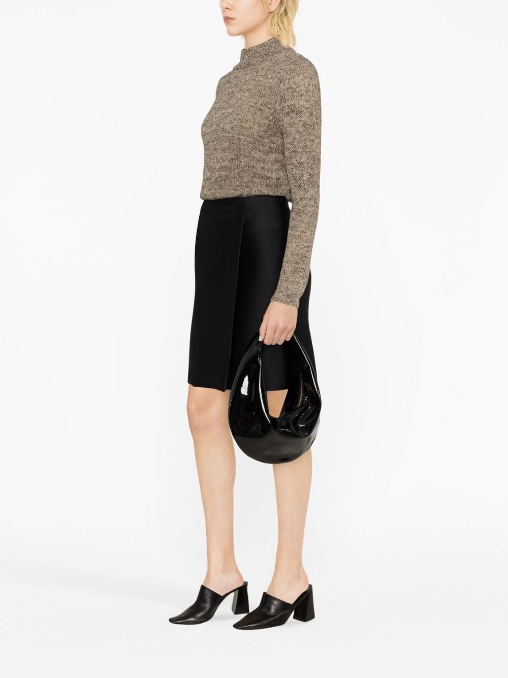 high-neck knitted jumper - 4