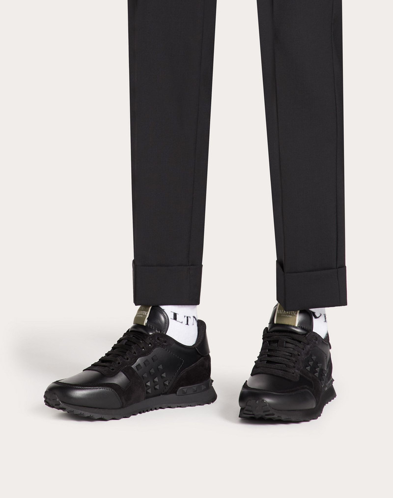 Calfskin Rockstud Sneaker 6