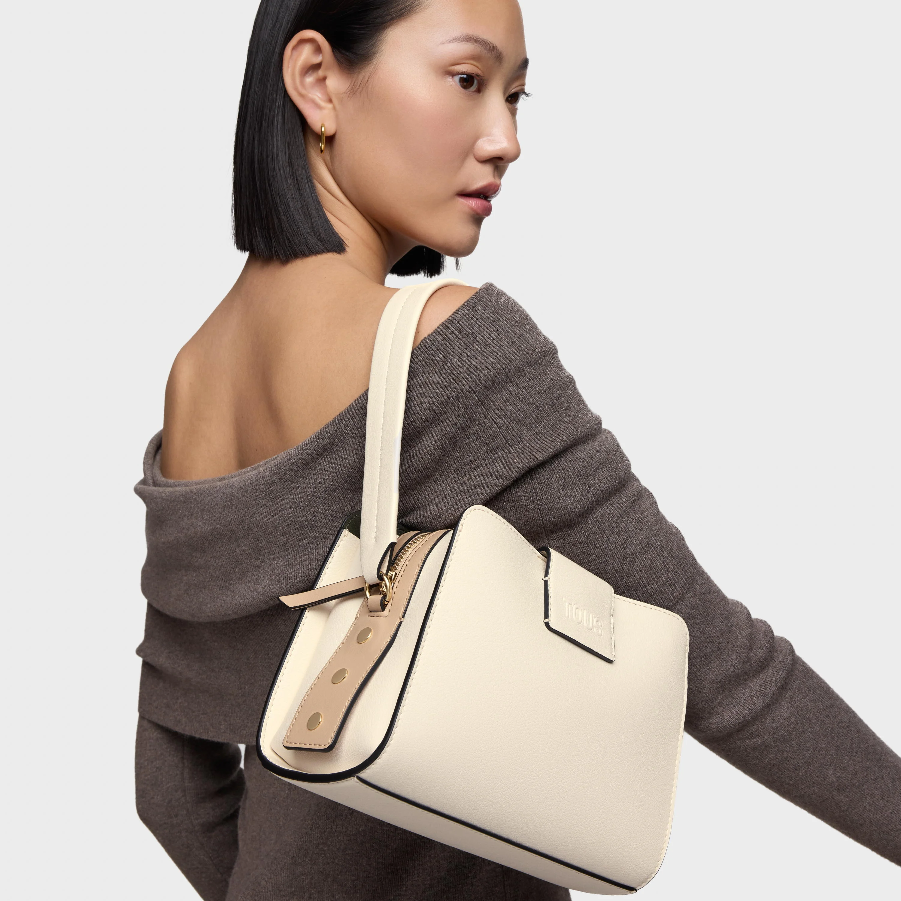 Small sand-colored City bag TOUS Kaos Icon - 1