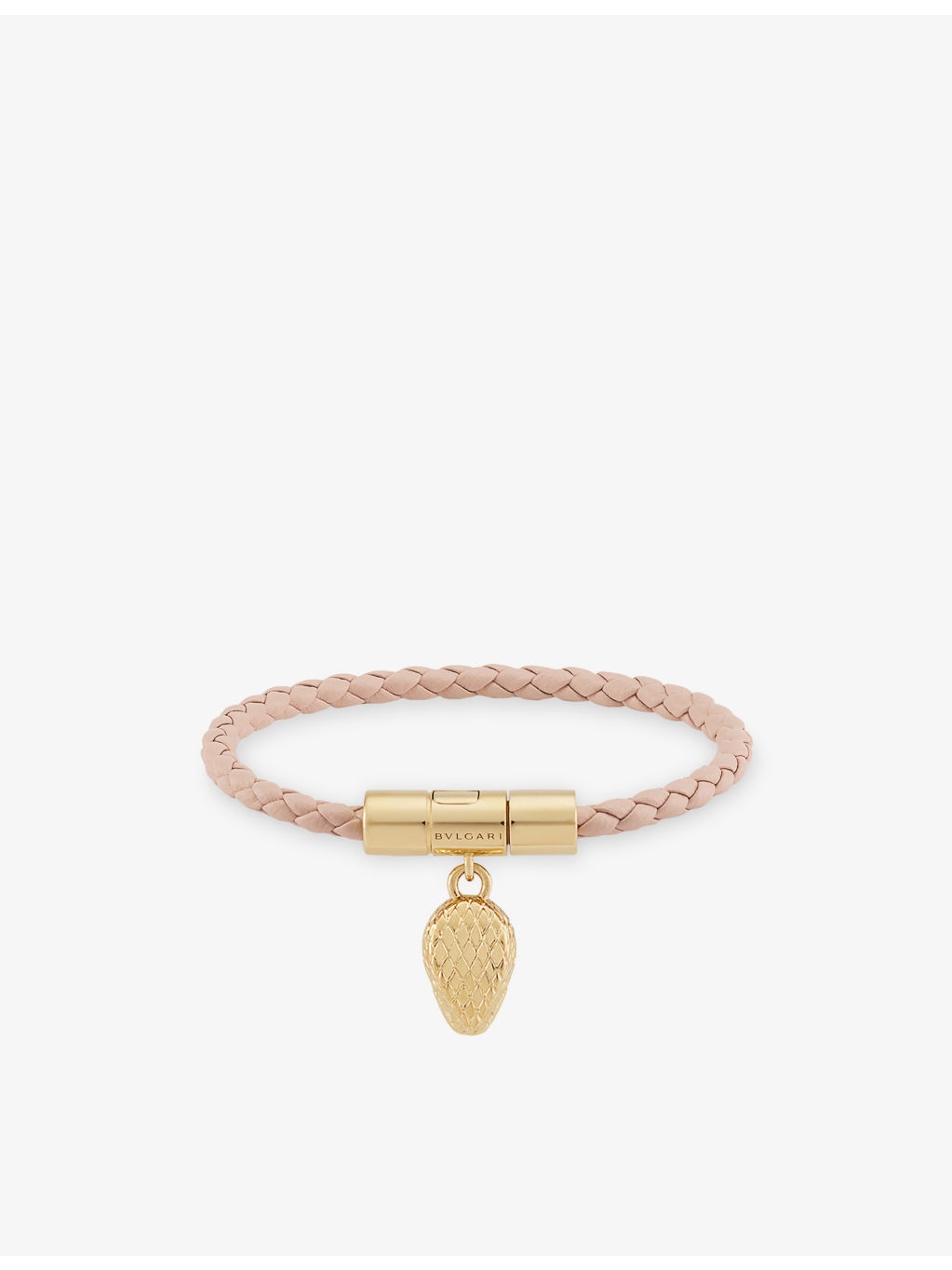 Serpenti Forever Yellow Gold-Plated Brass And Leather Bracelet - 1