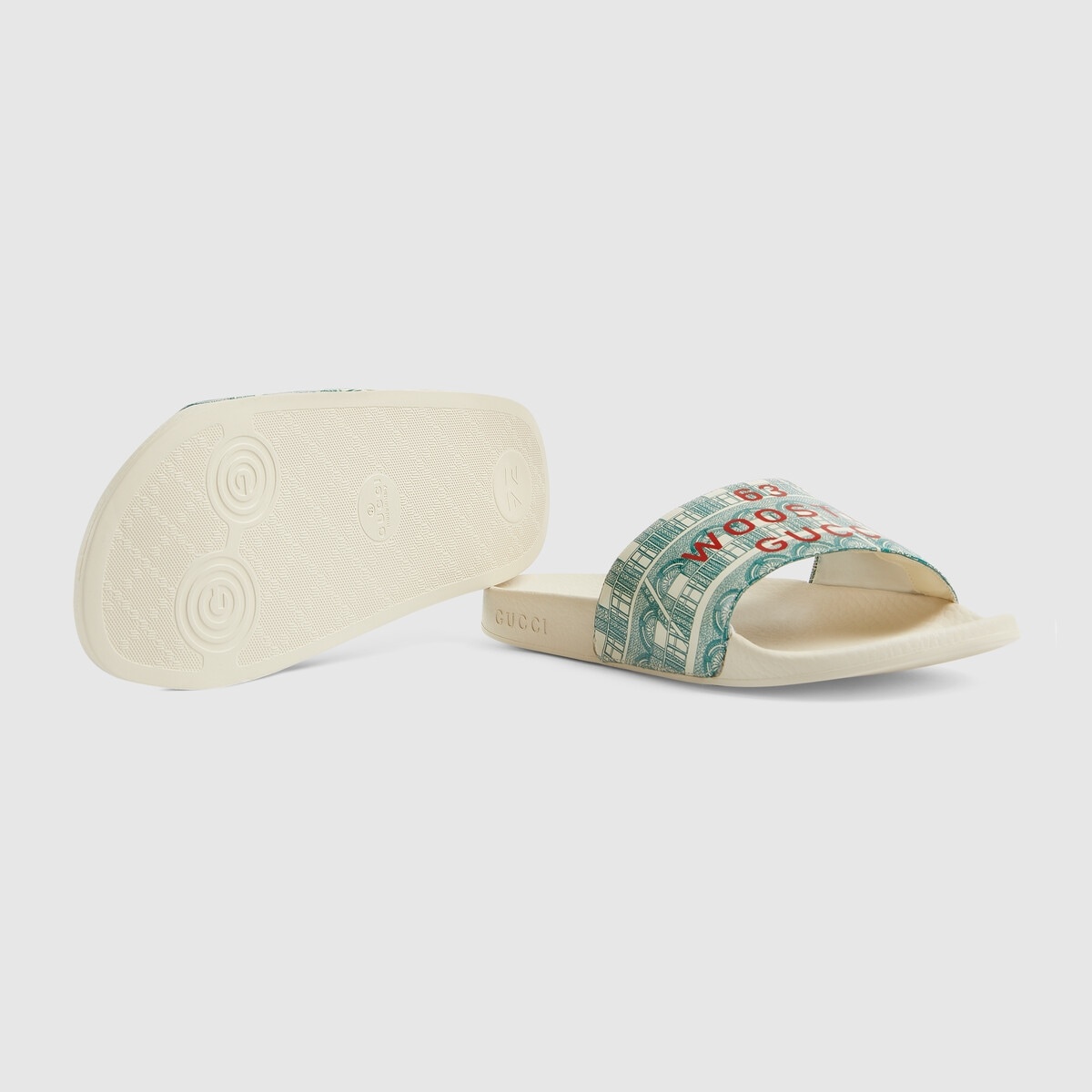 Women's Gucci Wooster print slide sandal - 5