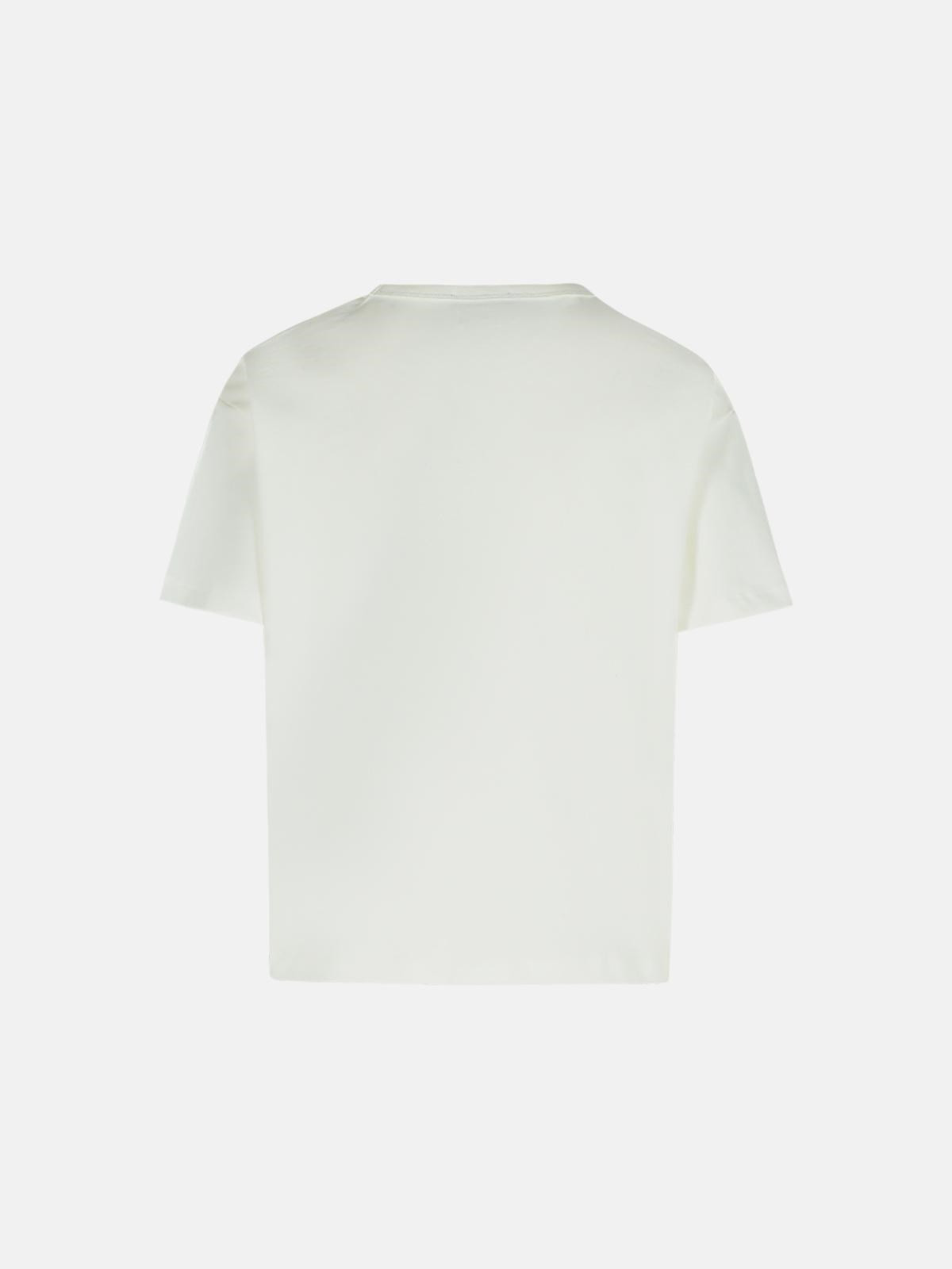 WHITE COTTON T-SHIRT - 3