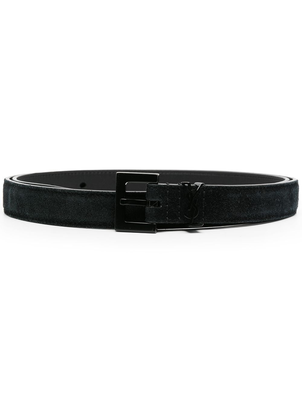 suede buckle belt - 1