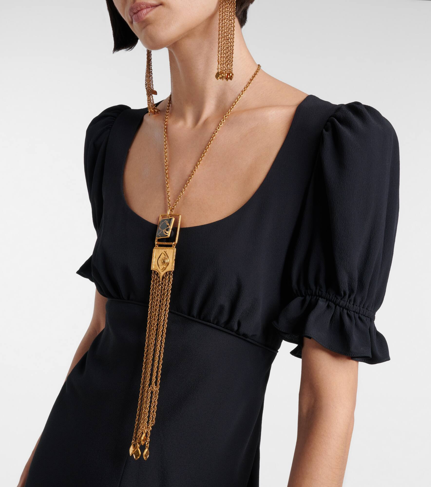 Gathered midi dress - 4