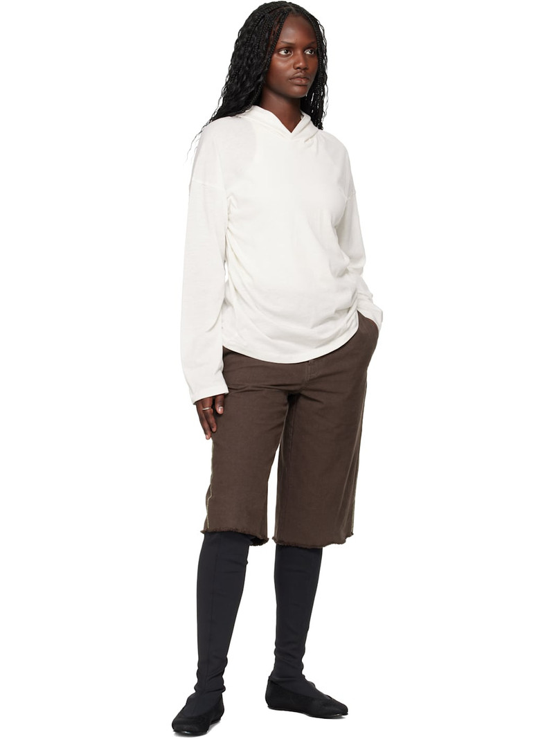 ESSENTIALS Off-White Holiday Embroidered Classic Fit Long Sleeve Hoodie outlook