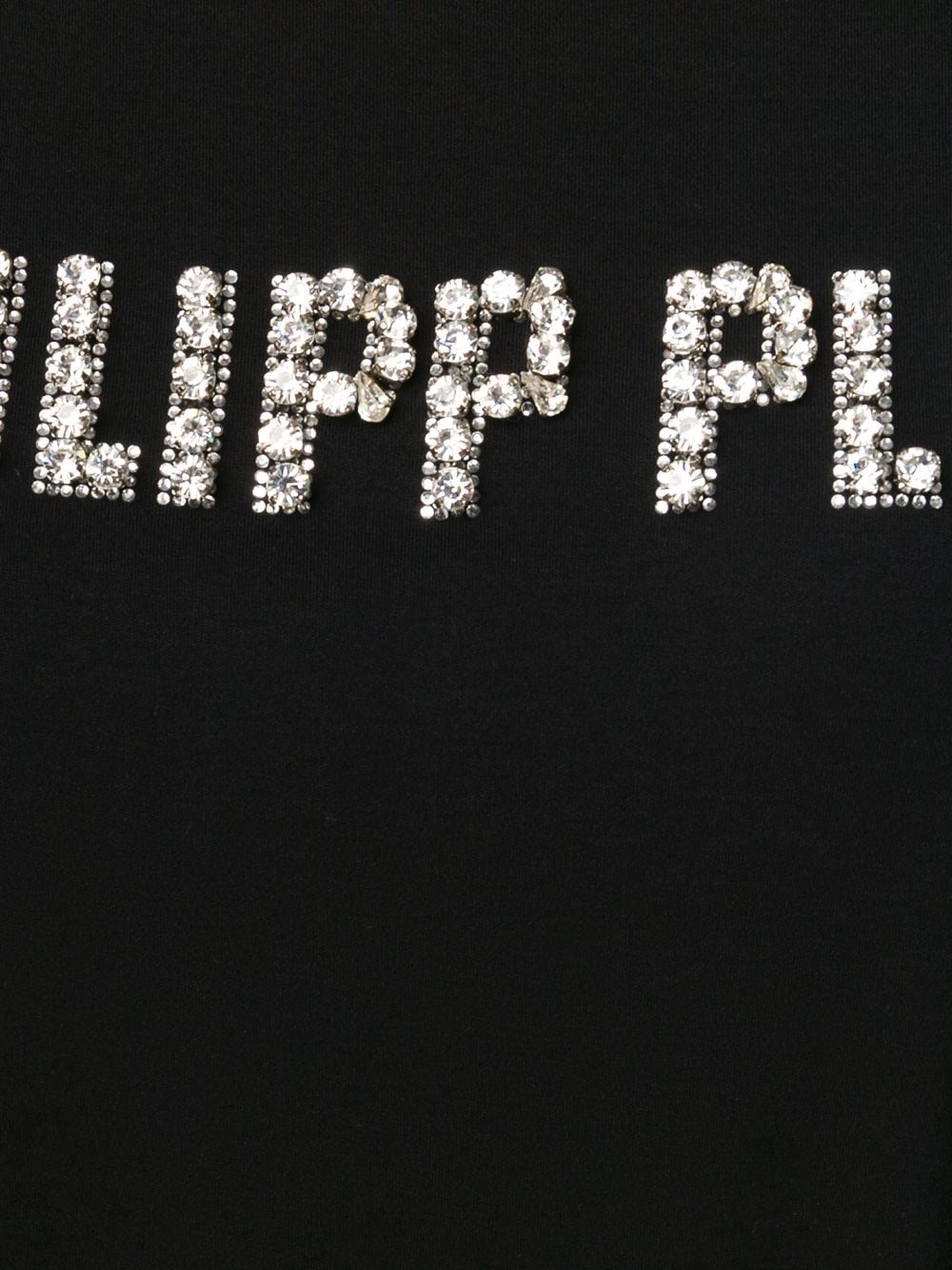 rhinestone-embellished logo T-shirt - 5