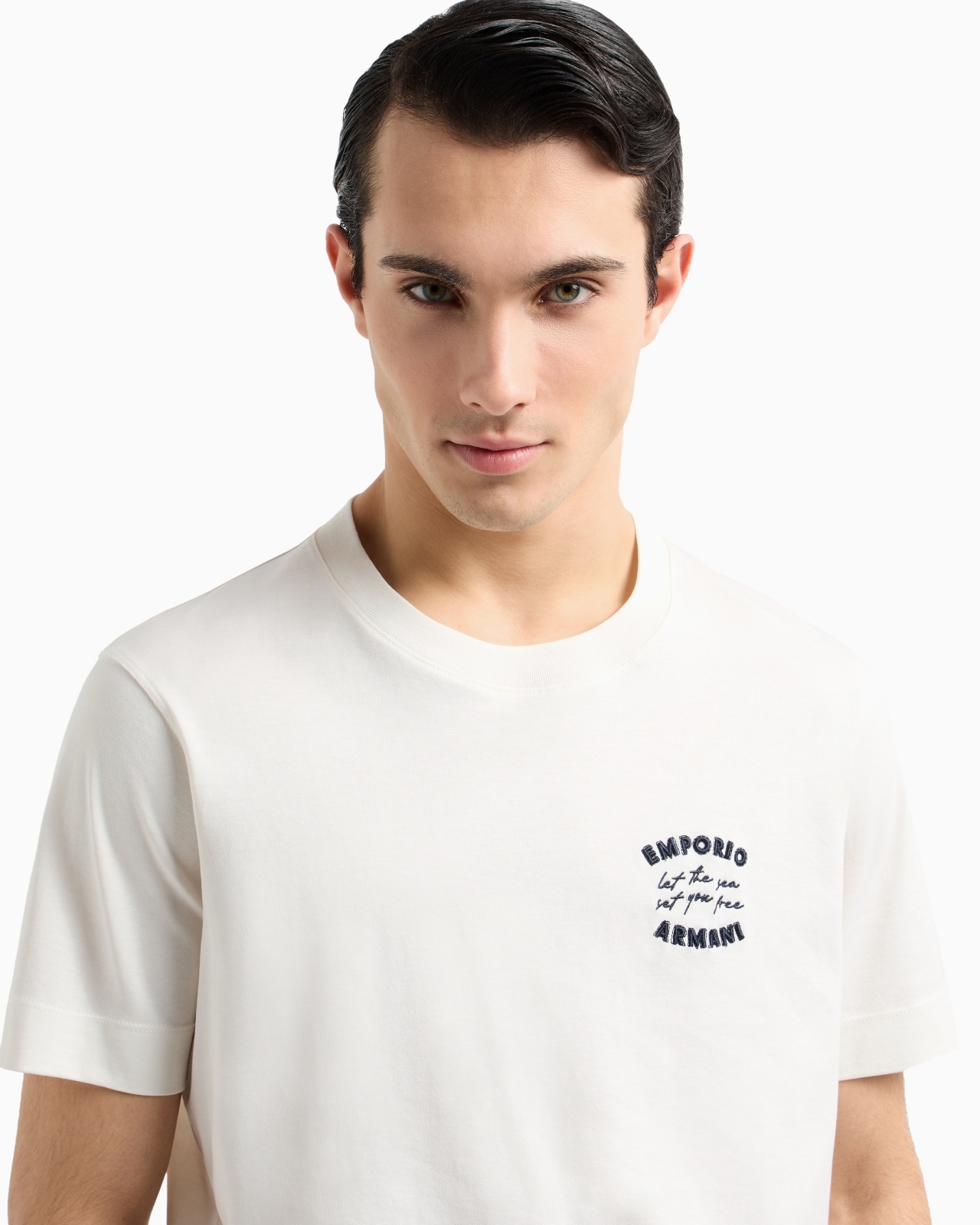 ASV JERSEY T-SHIRT WITH ‘LET THE SEA SET YOU FREE’ EMBROIDERY - 5