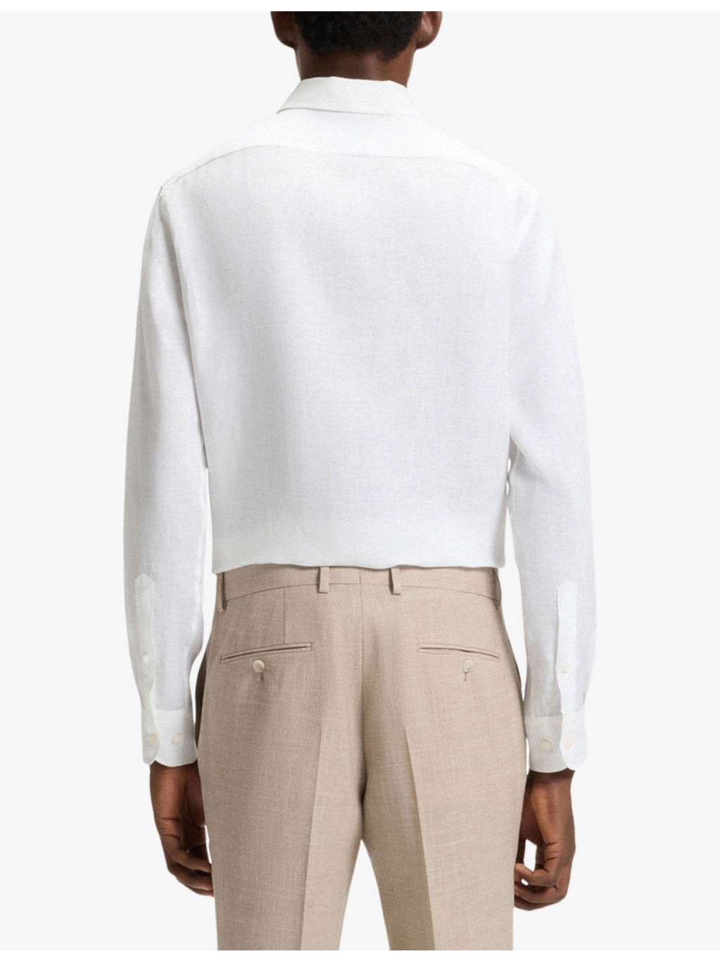 Beckham x BOSS Regular-Fit Button-Down Linen Shirt - 4