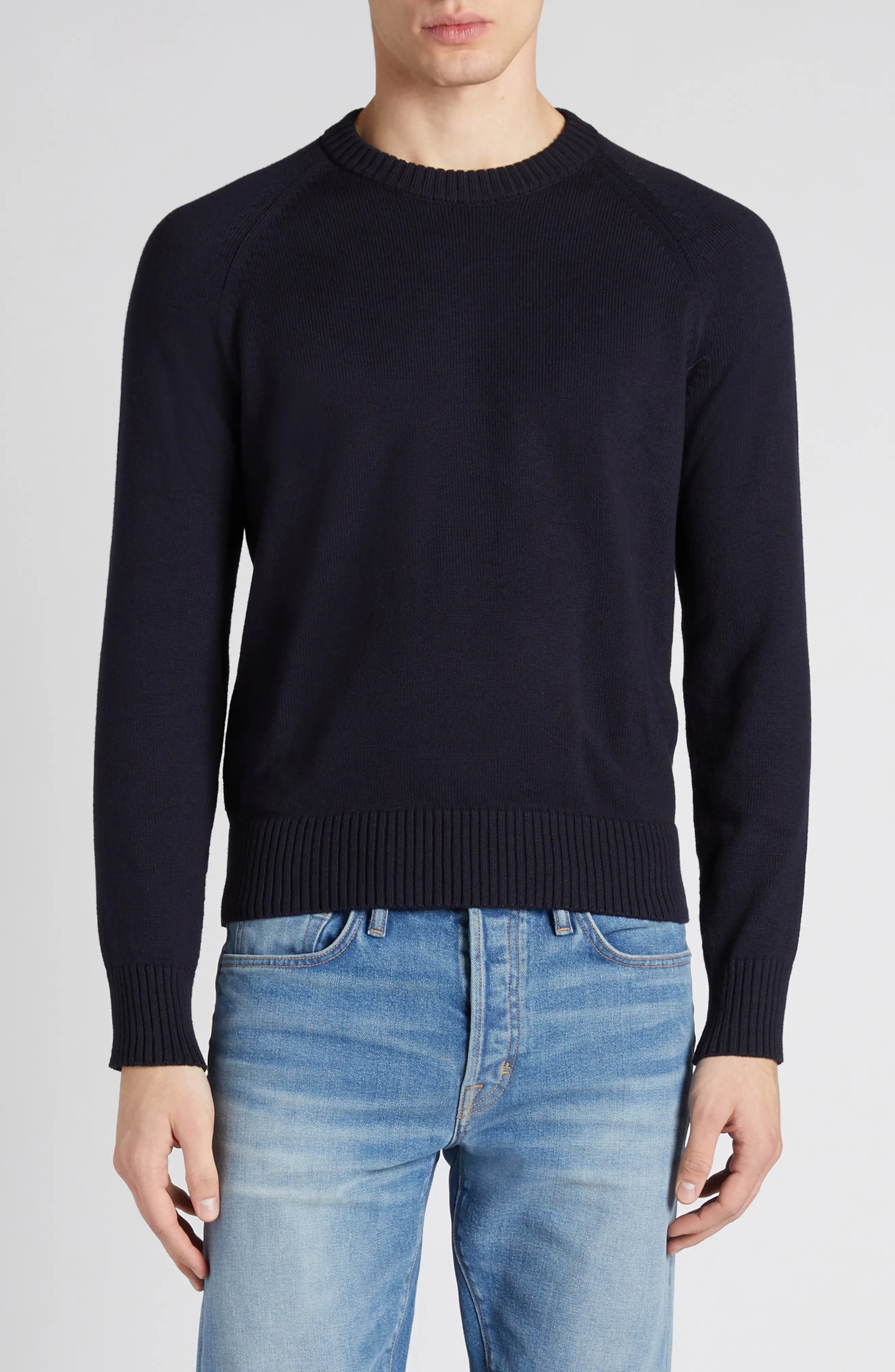 Cotton & Cashmere Crewneck Sweater - 1