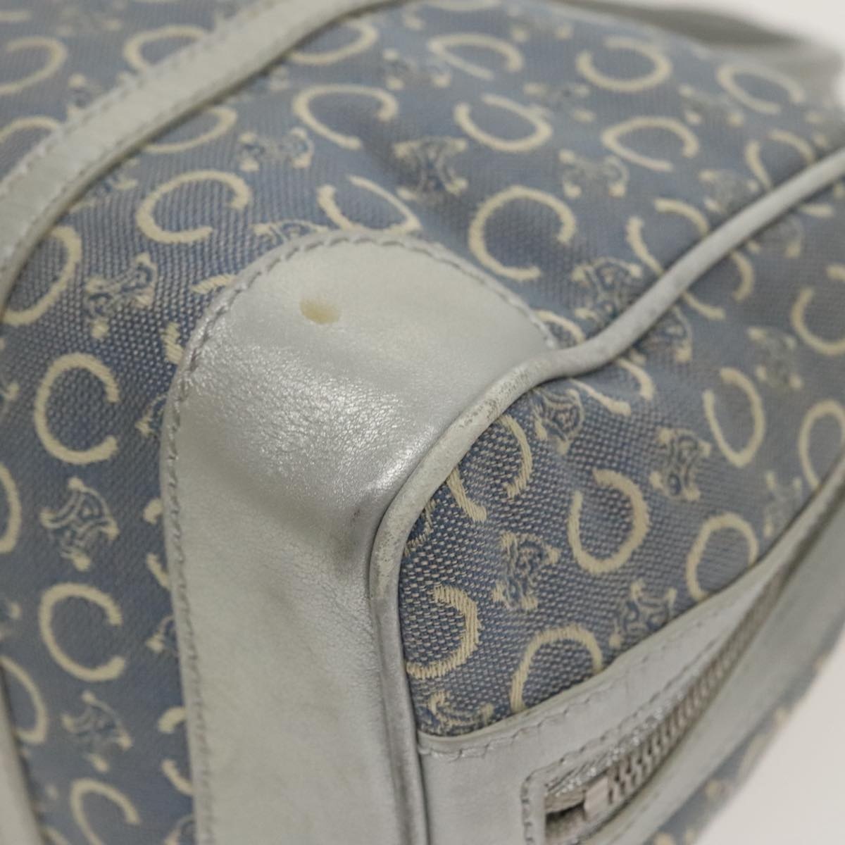 CELINE C Macadam Canvas Hand Bag Blue - 10