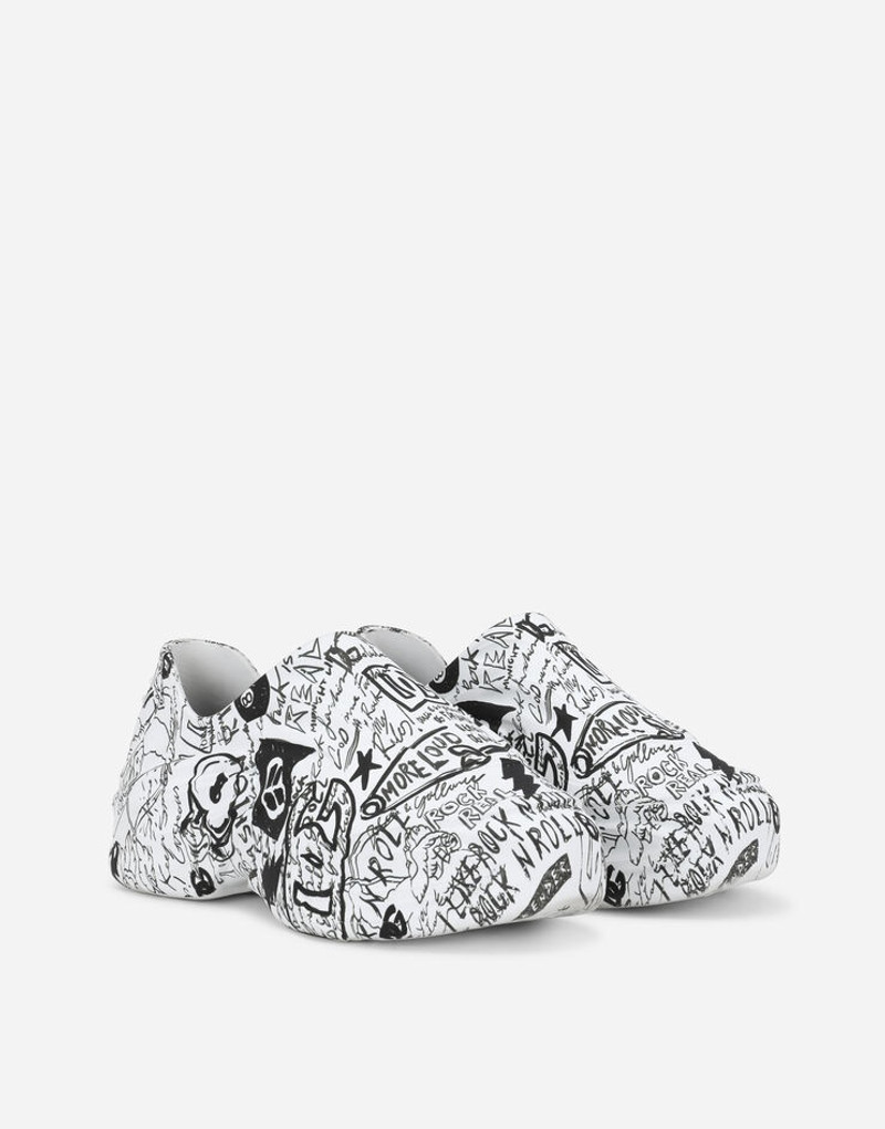 Graffiti-print rubber Toy sneakers 2