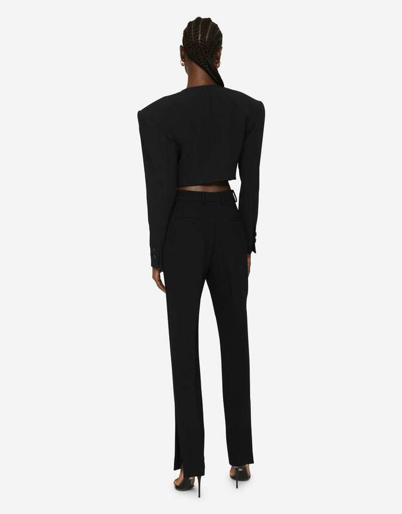 Woolen pants with slits on the hem 3