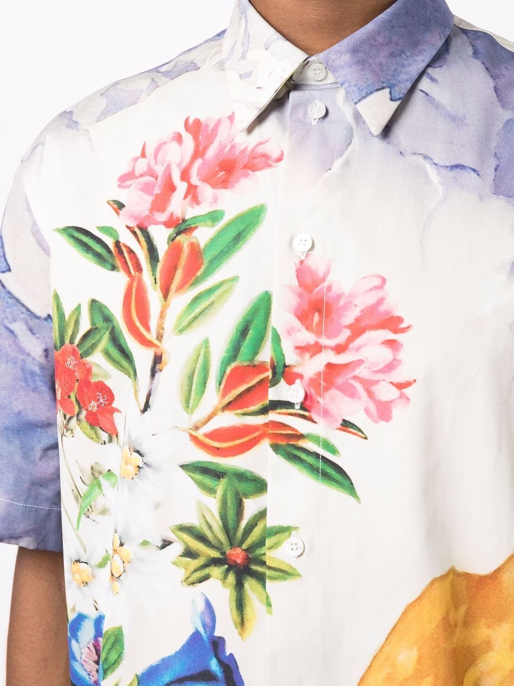 floral-print short-sleeves shirt - 5