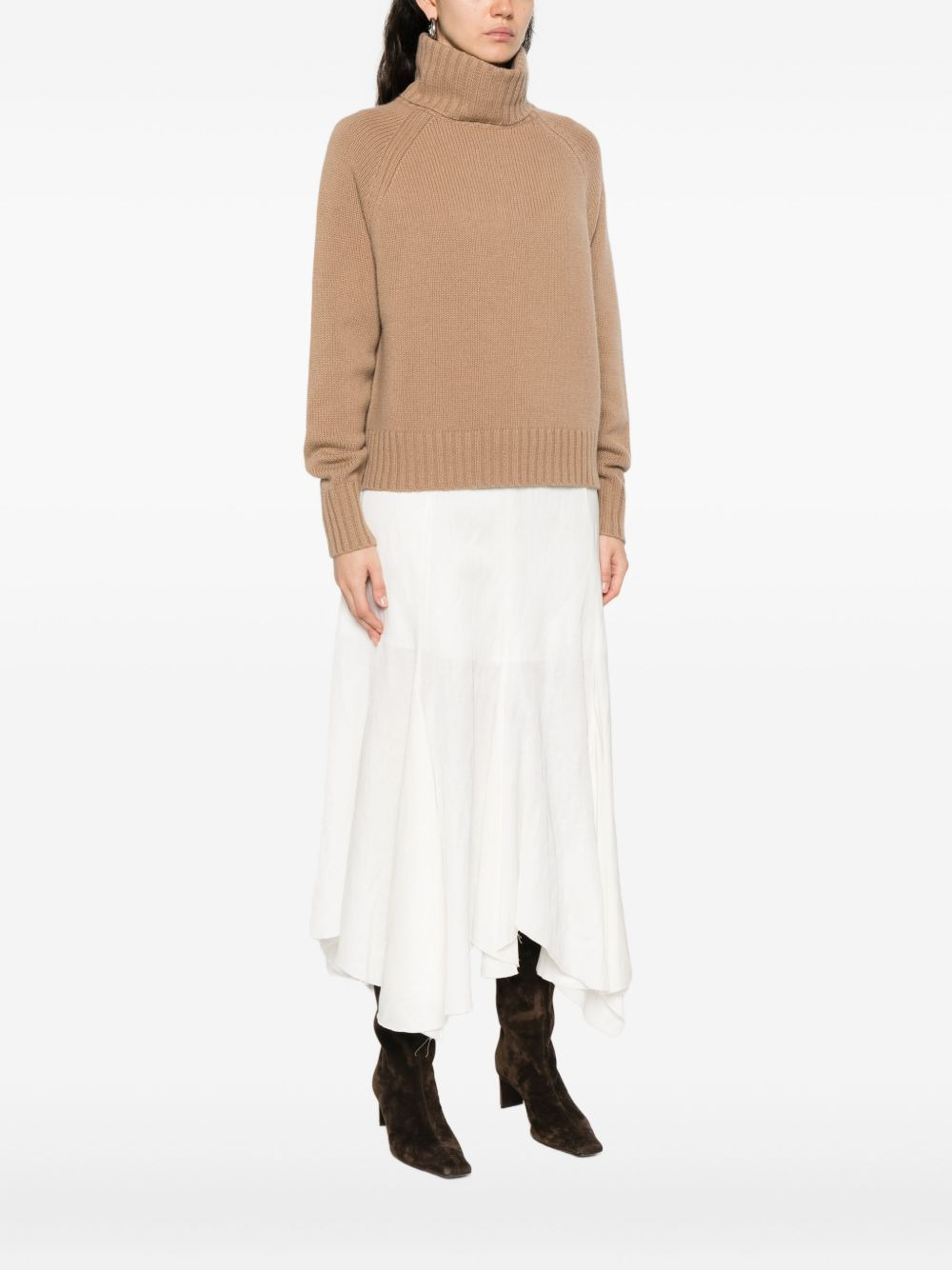 turtleneck raglan-sleeve sweater - 3