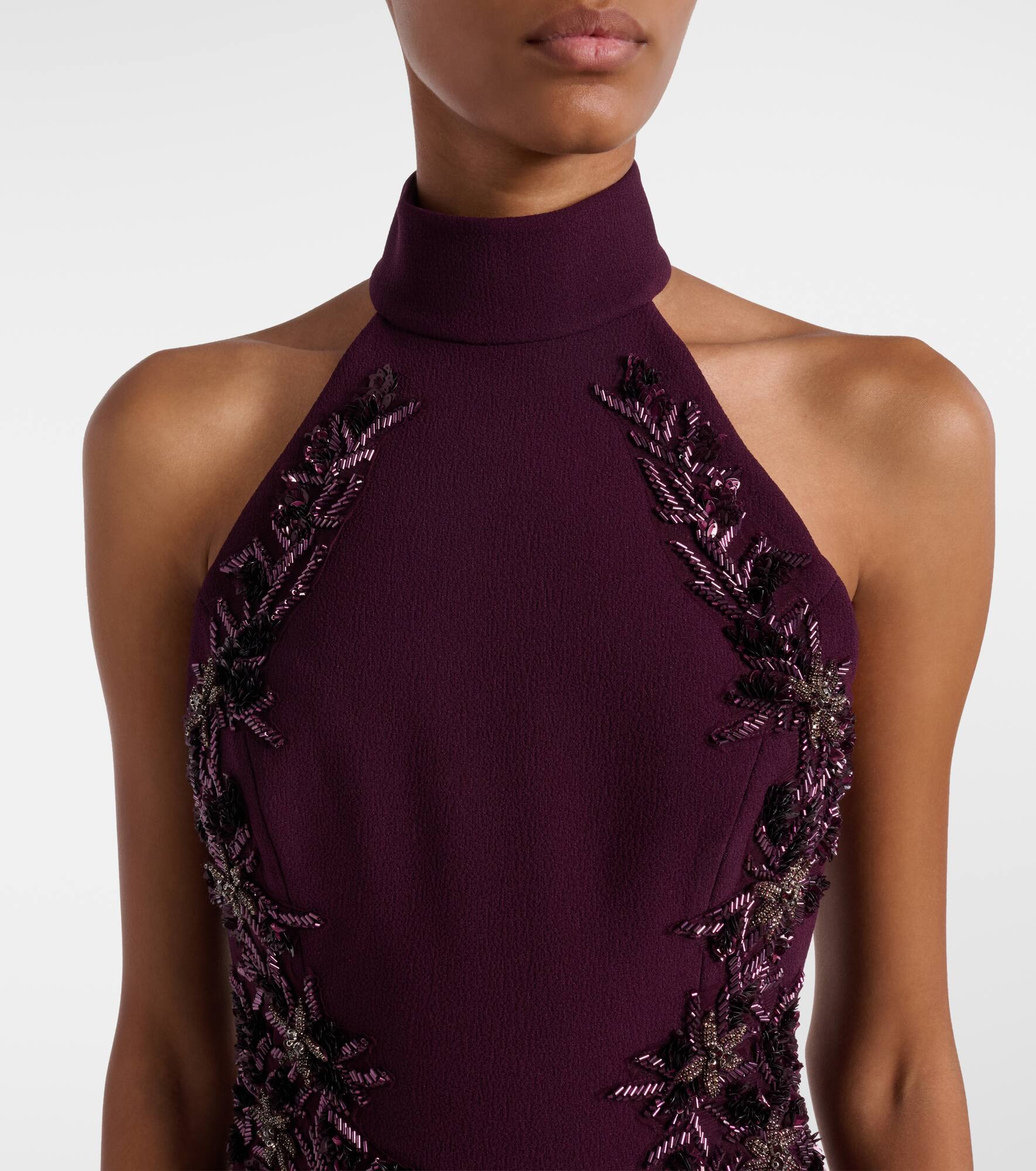 Beatrice embellished crêpe gown - 4