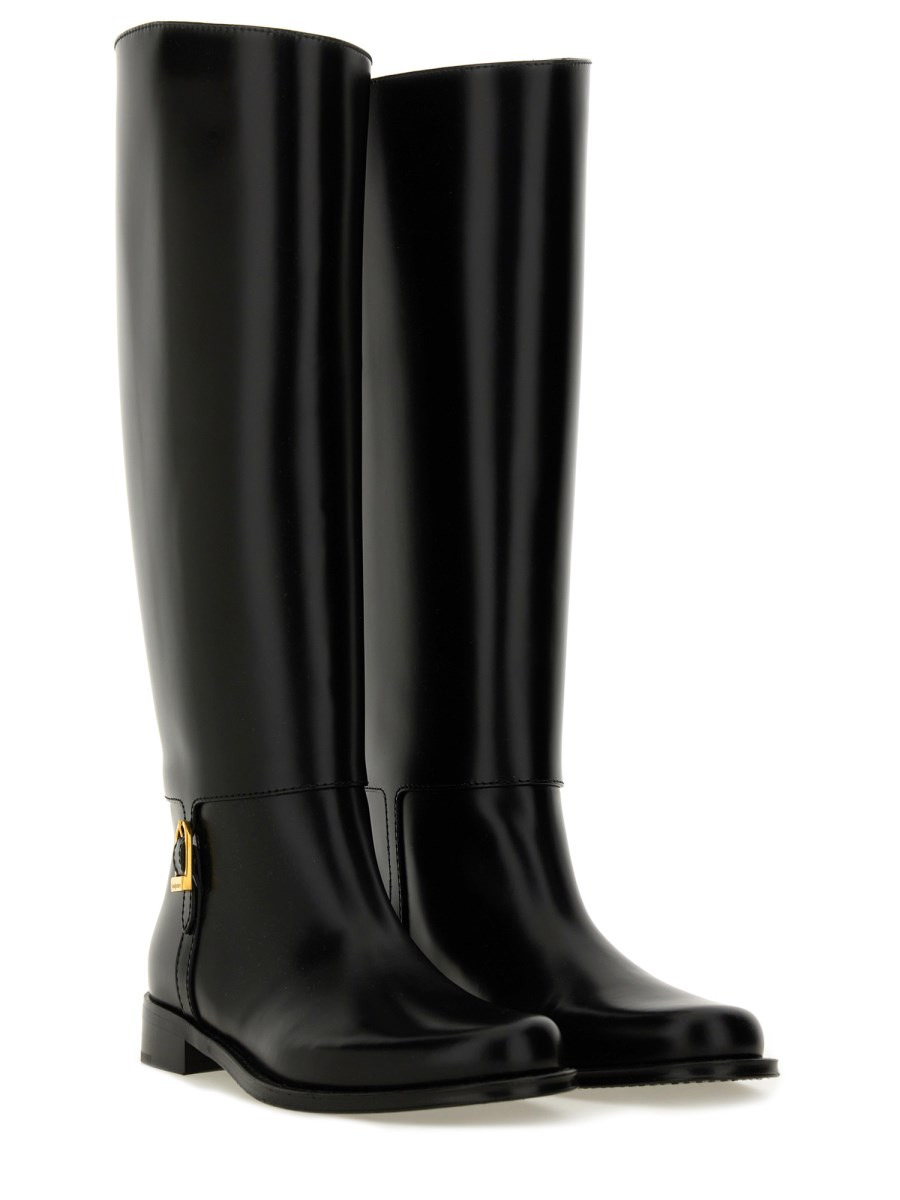 SMOOTH LEATHER HORNY BOOT - 2