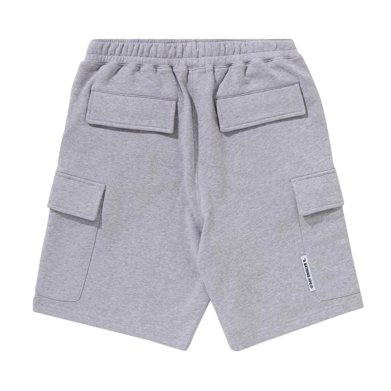 A BATHING APE® BAPE Ape Head Cargo Sweat Shorts 'Grey' outlook