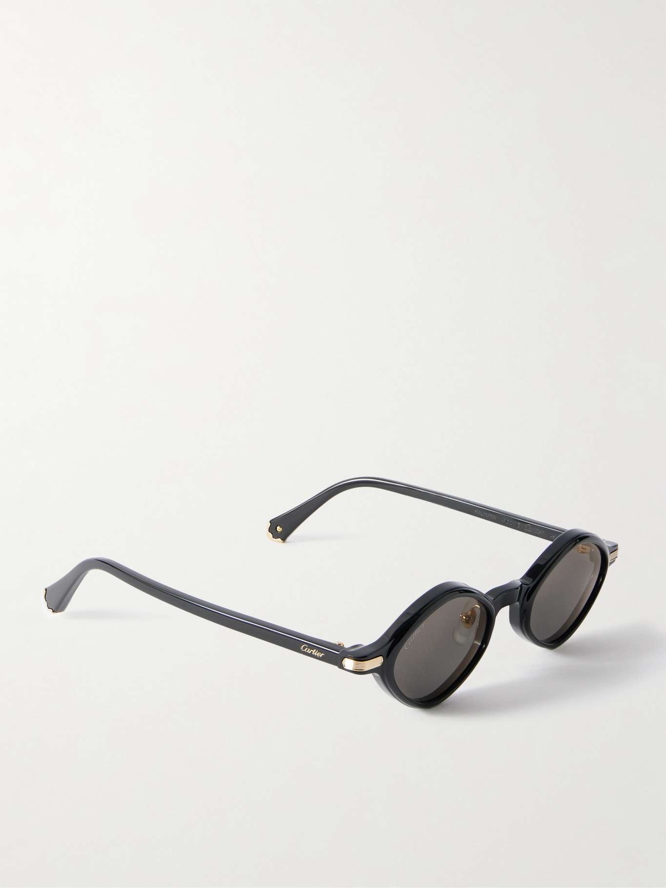 Signature round-frame acetate sunglasses Black - 3