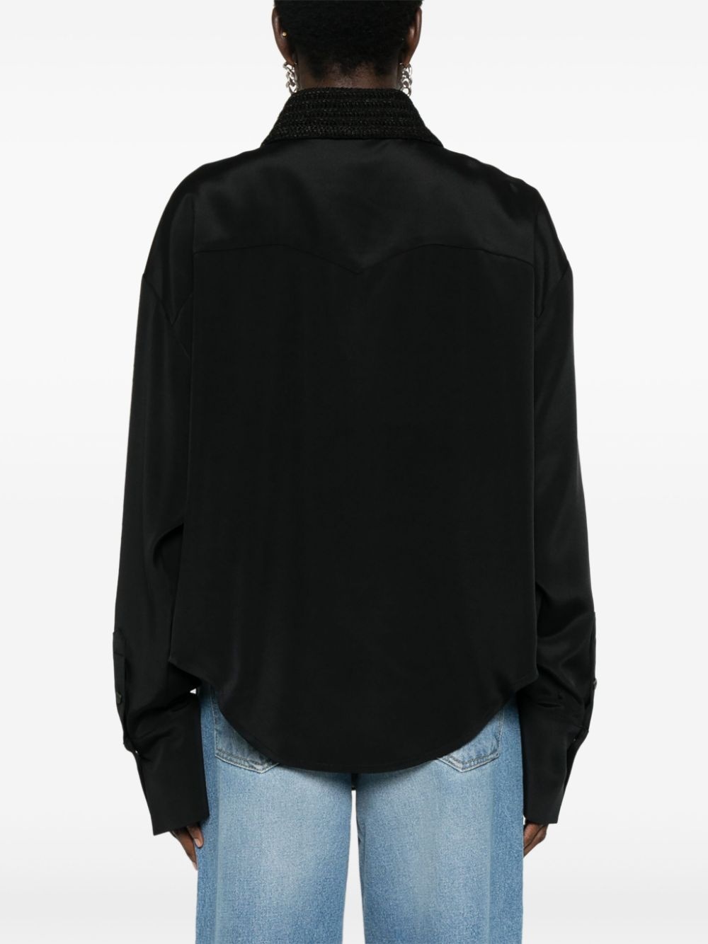 Toledo crochet knit-detail shirt - 4