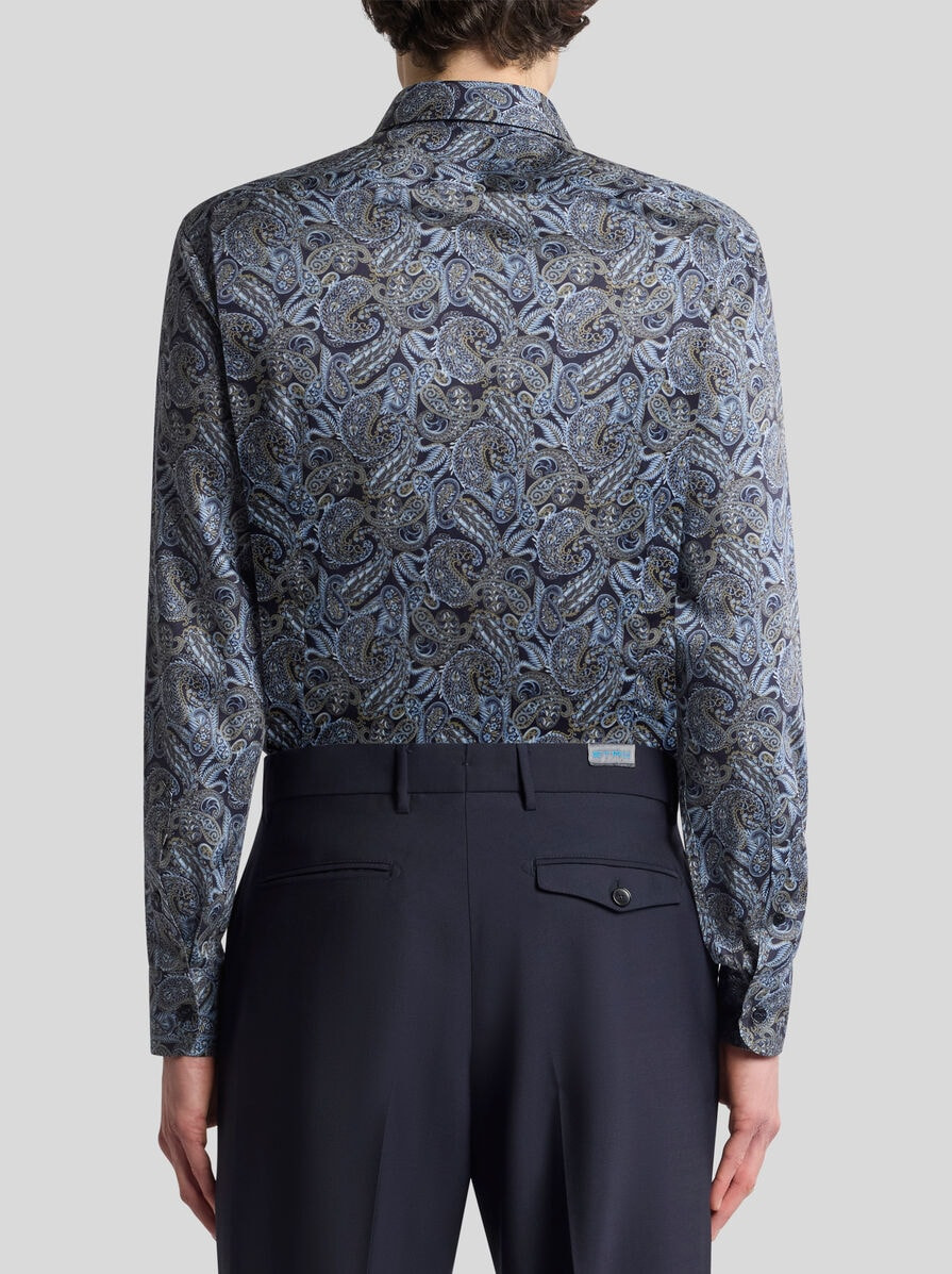 COTTON SHIRT WITH PAISLEY PRINT - 4