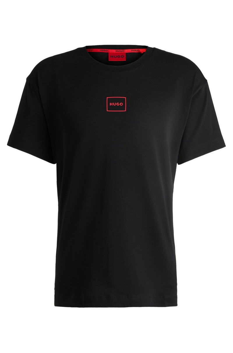STRETCH-COTTON RELAXED-FIT T-SHIRT WITH LOGO PRINT - 1