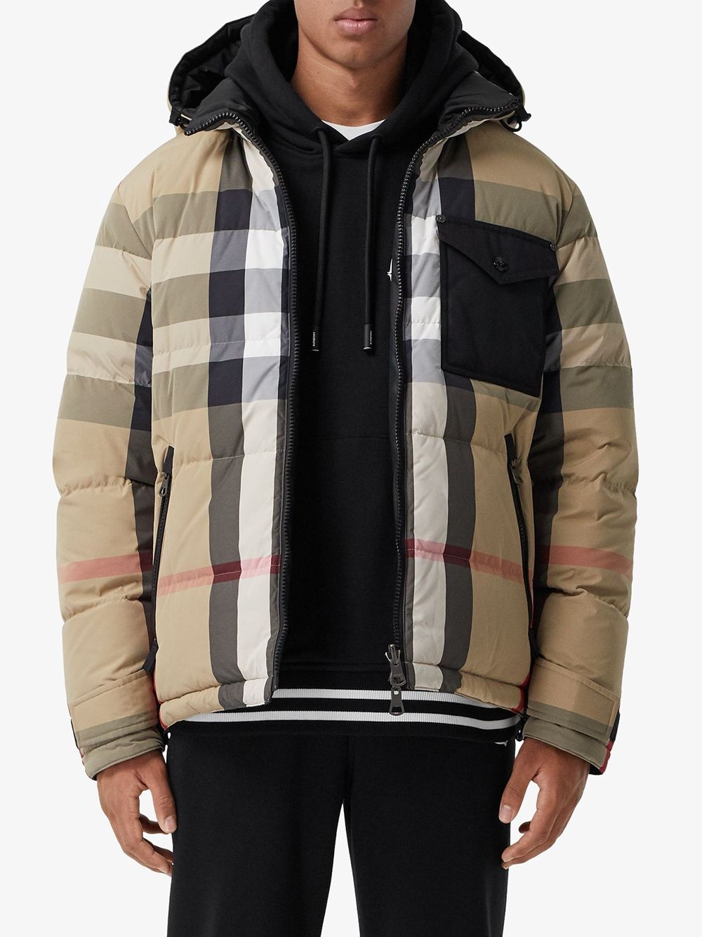 reversible check puffer jacket - 3