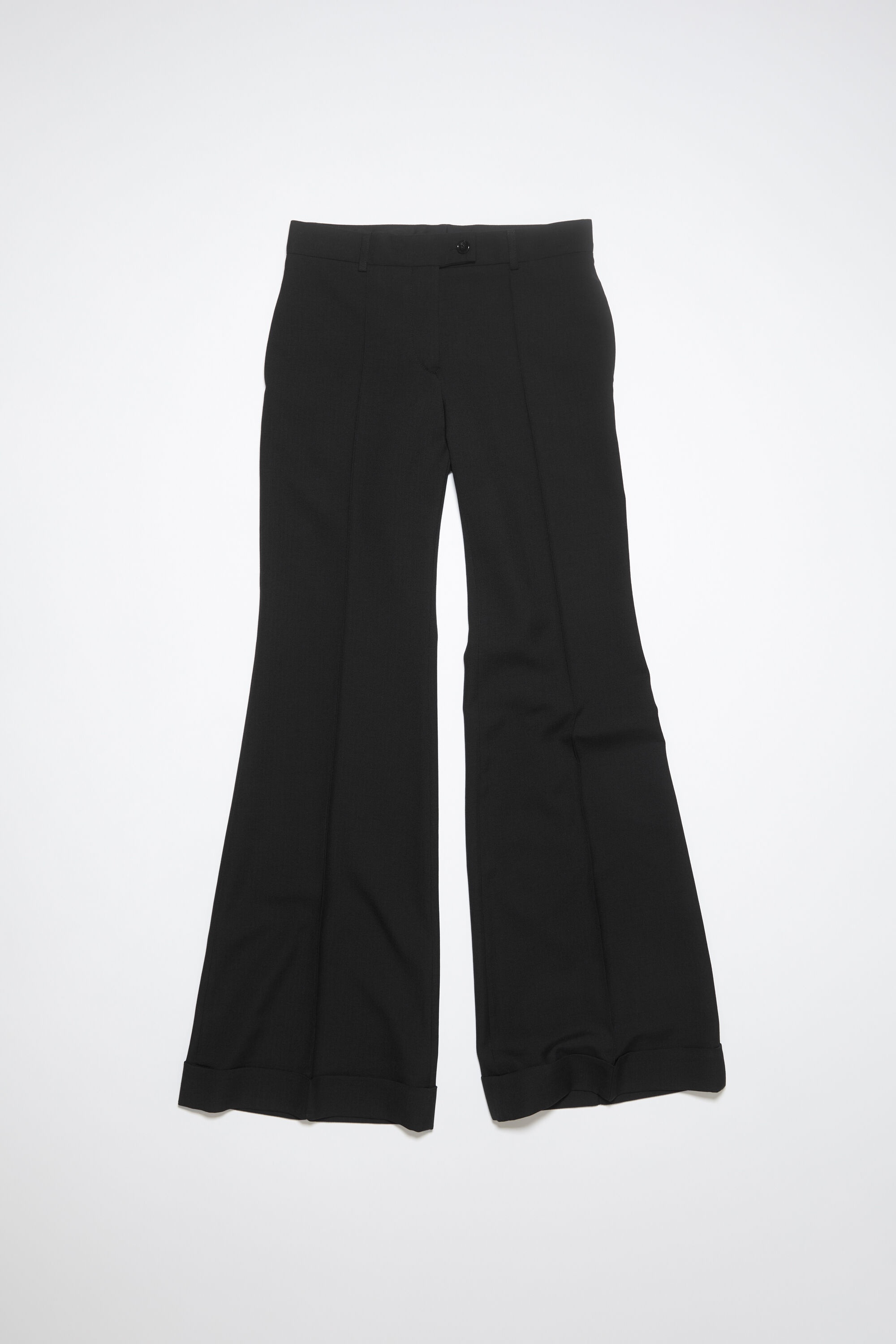 Tailored flared trousers - Black - 5