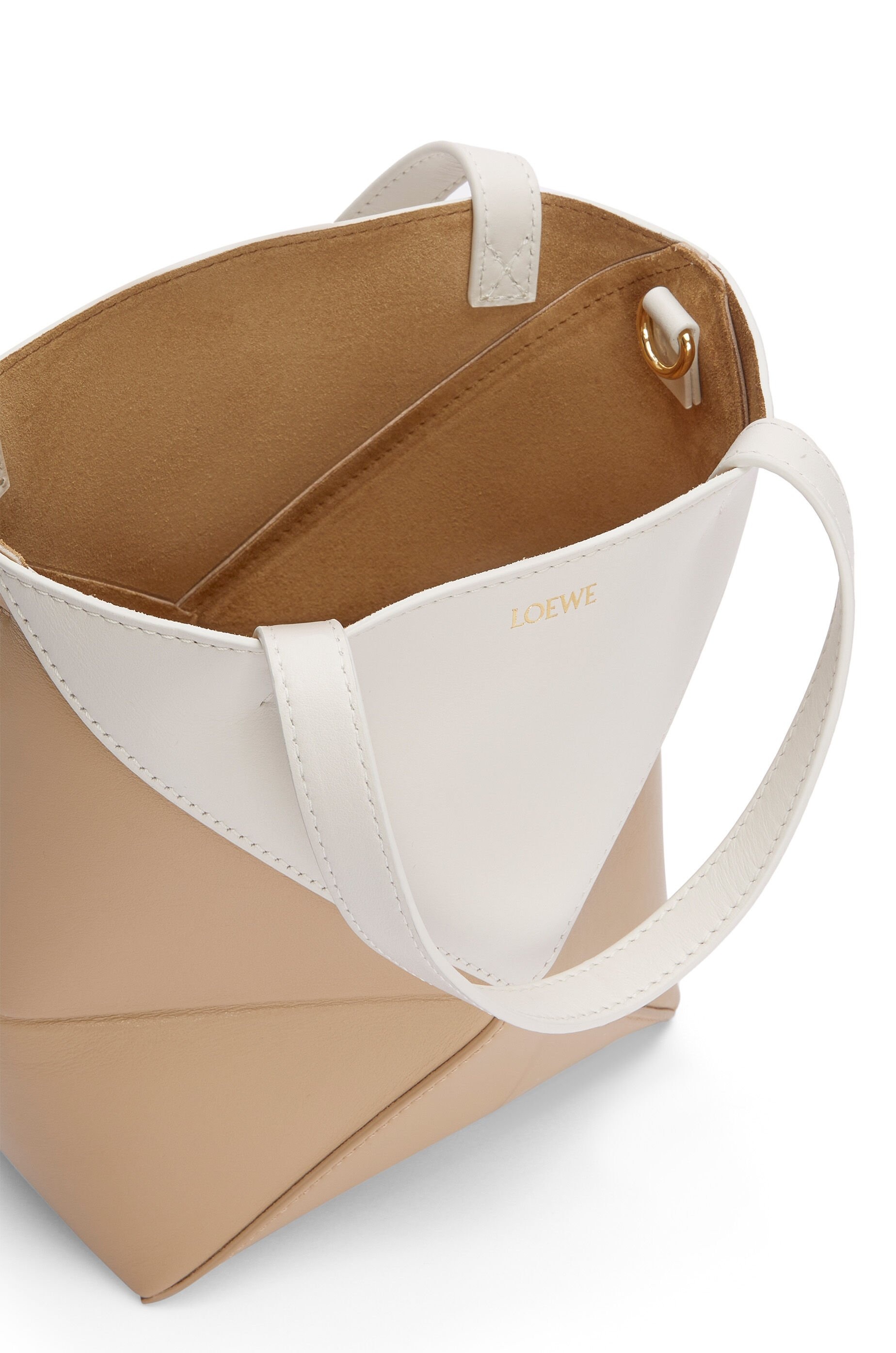 Mini Puzzle Fold Tote in shiny calfskin - 11