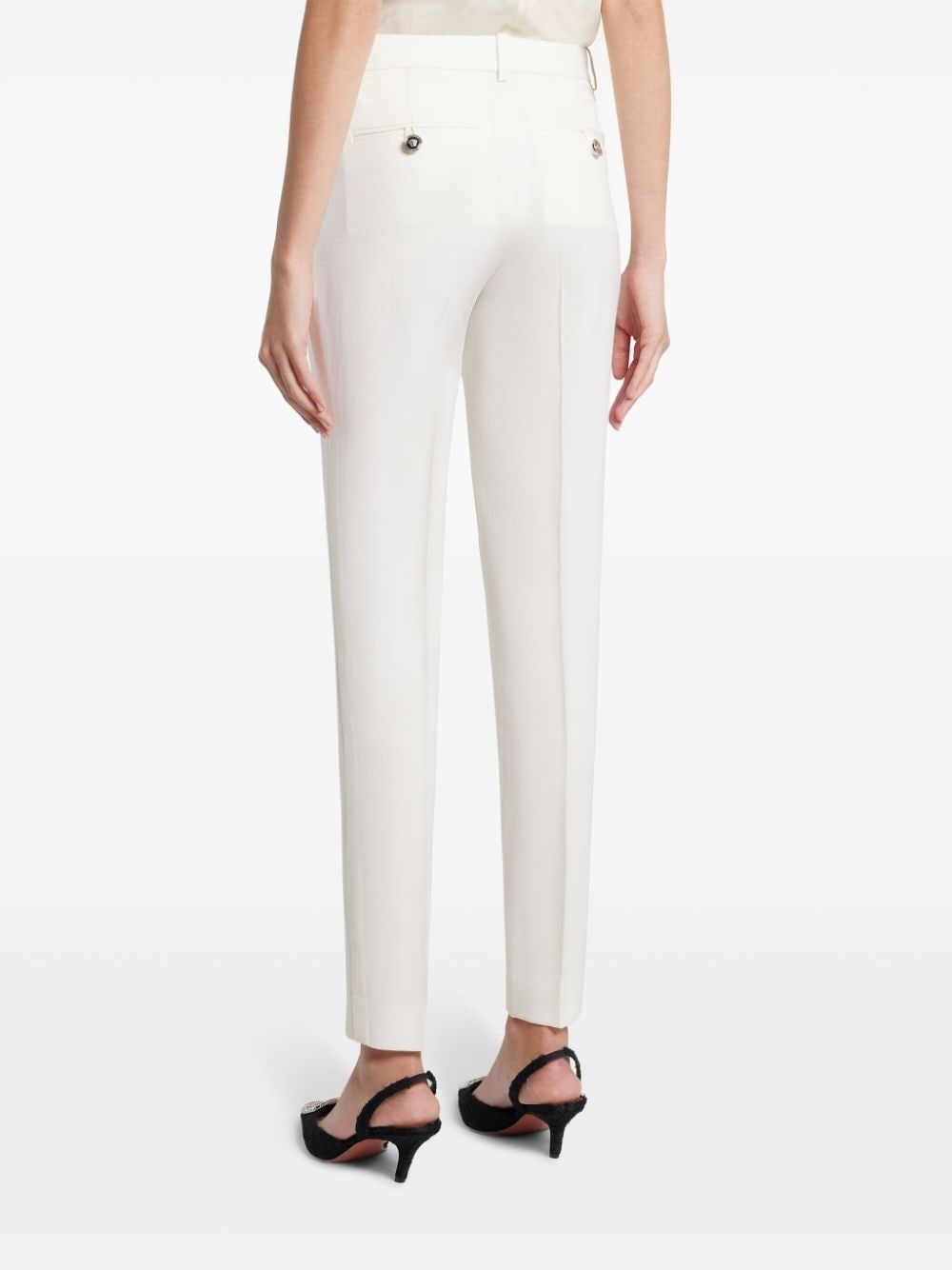 straight-leg wool trousers - 4