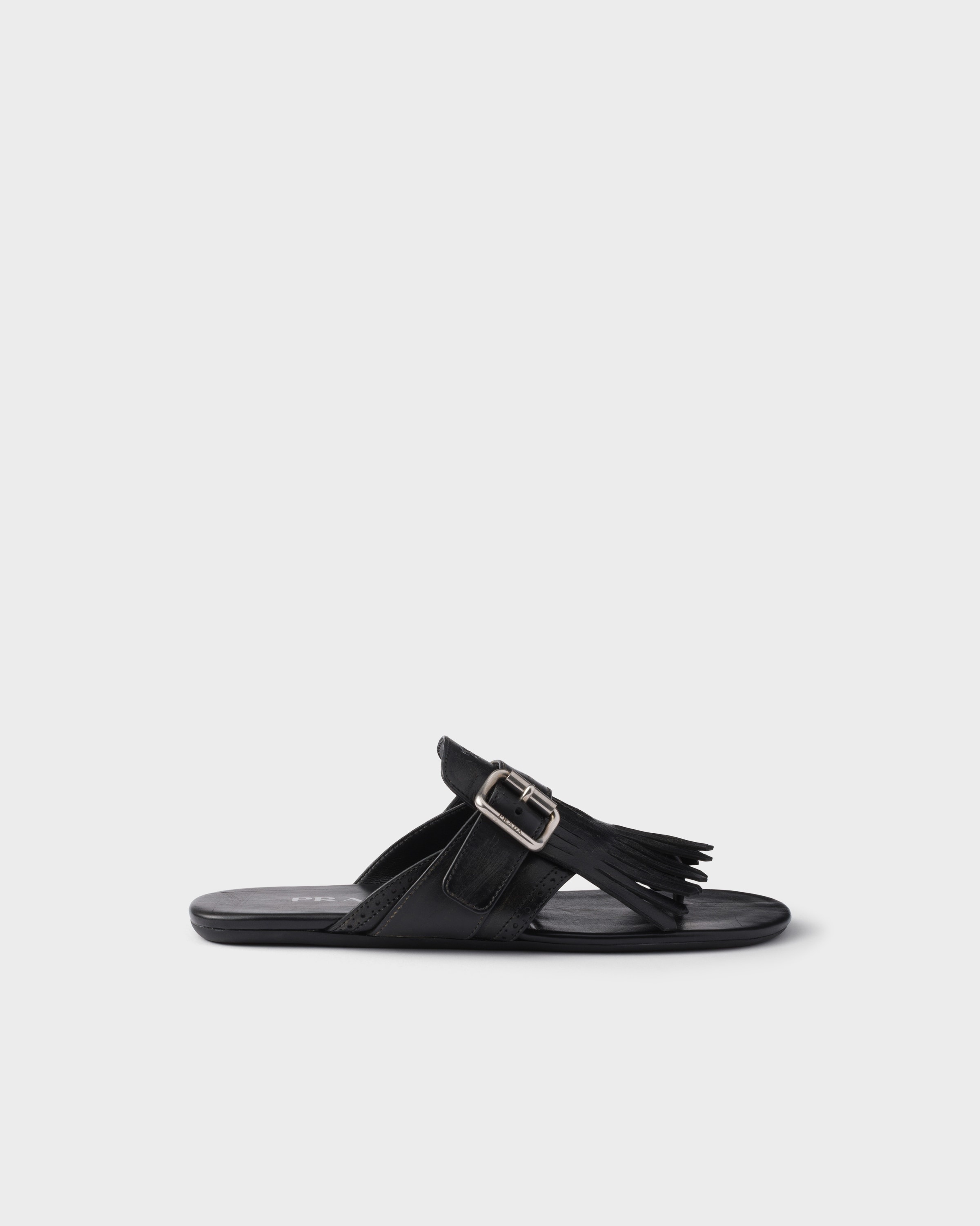 Shuffle leather thong sandals - 2